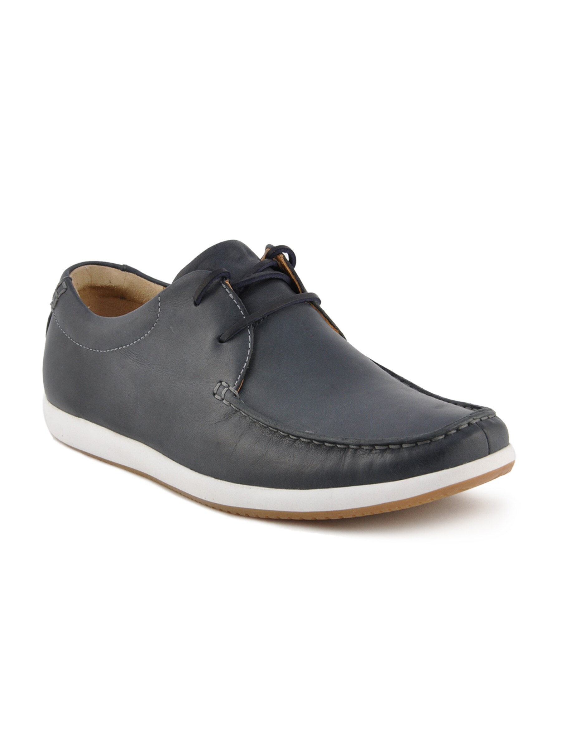 Clarks Men Navy Blue Leather Casual Shoes