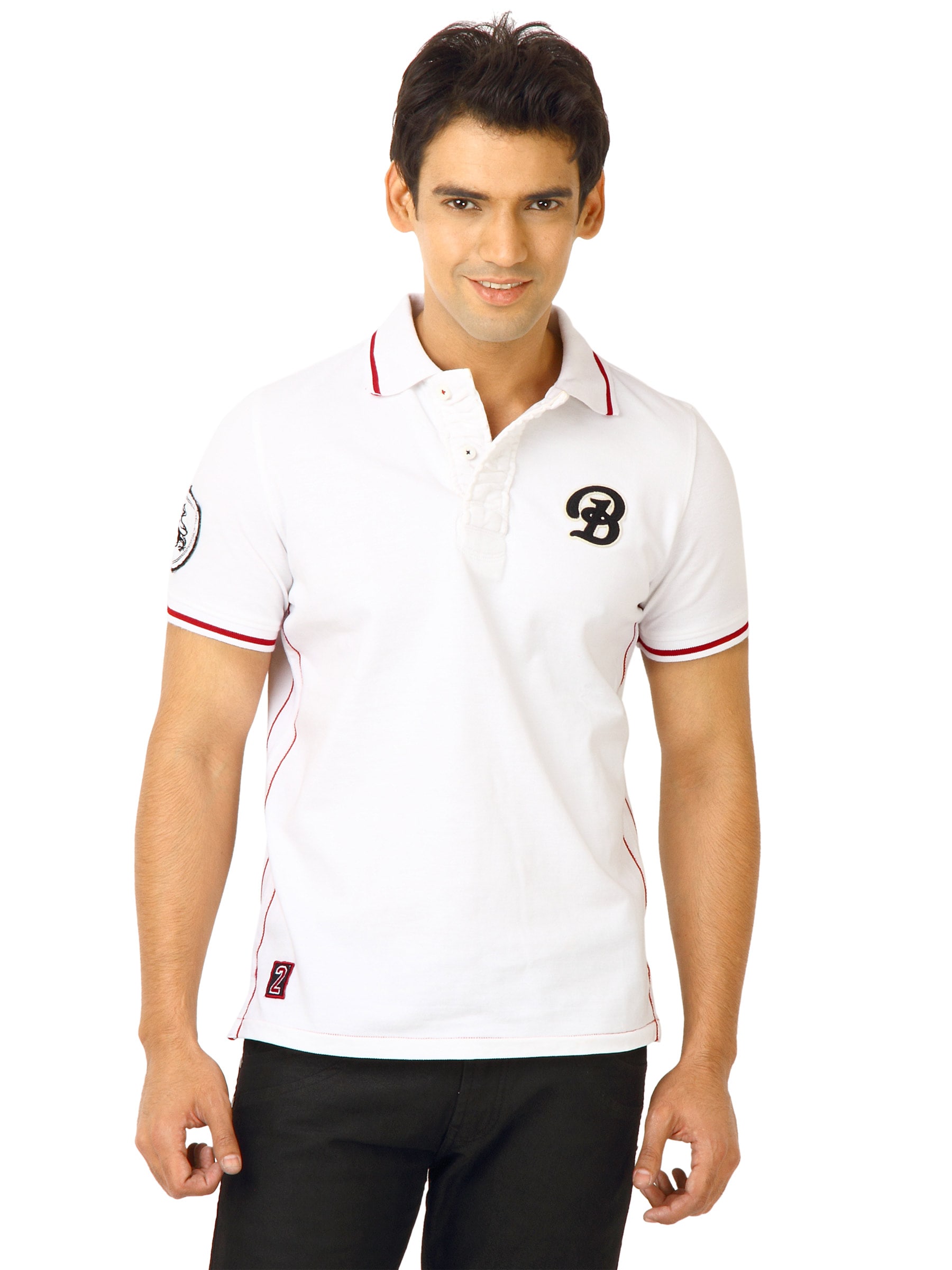 United Colors of Benetton Men Solid Polo White Tshirts