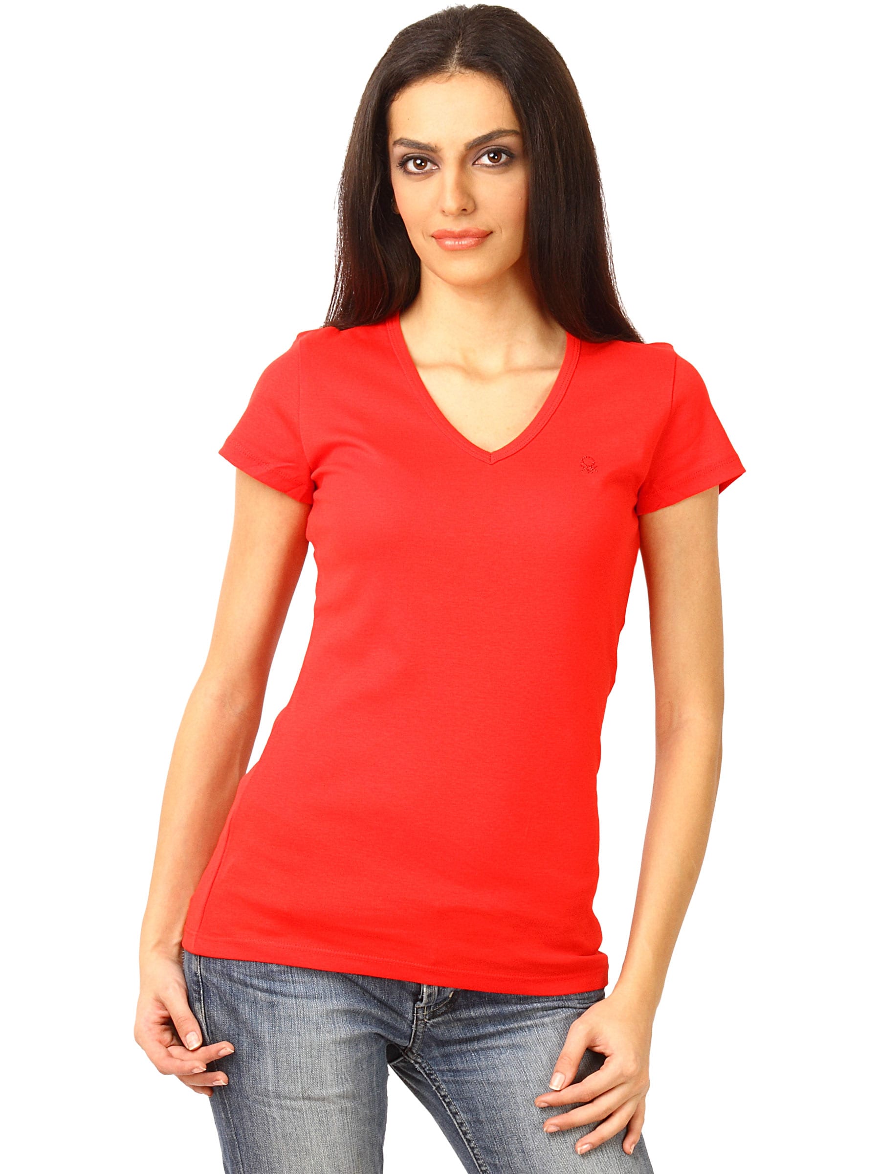 United Colors of Benetton Women Solid Red T-shirt