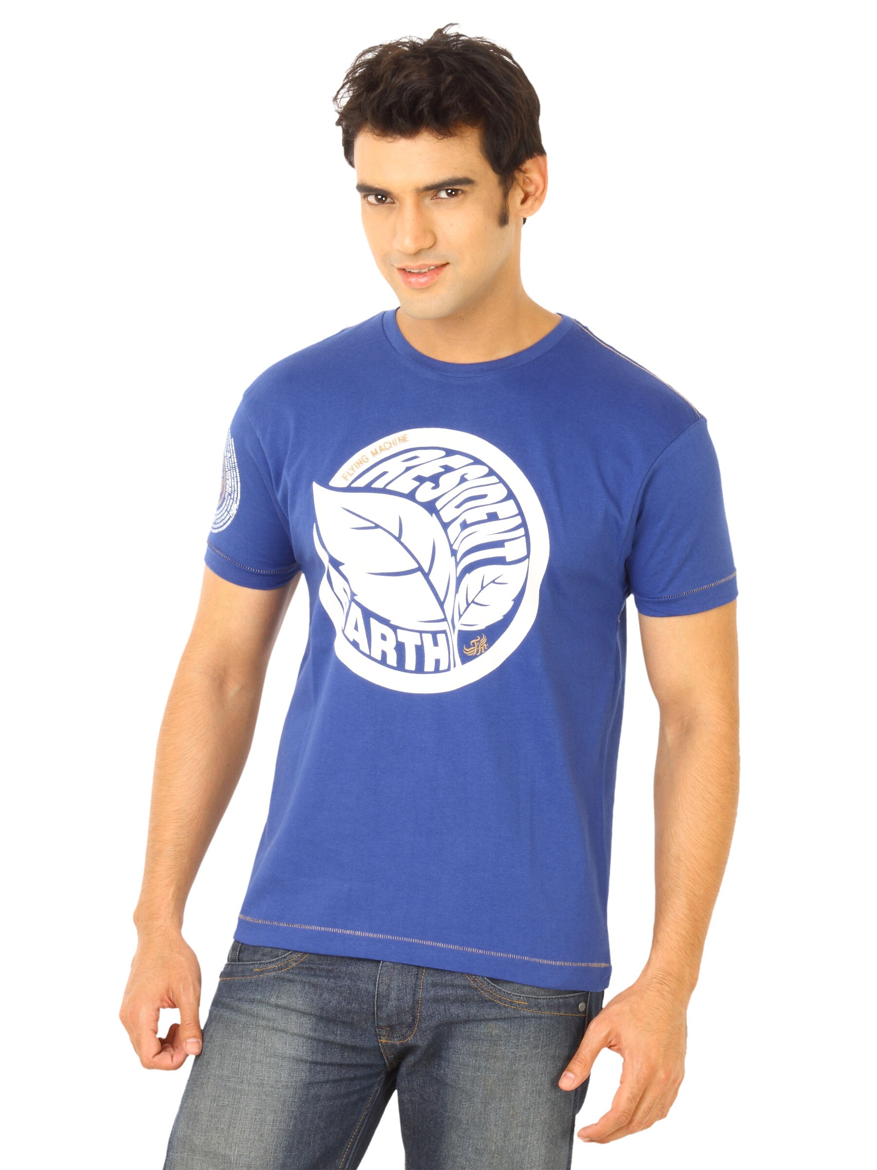 Flying Machine Men HS True Blue Tshirts