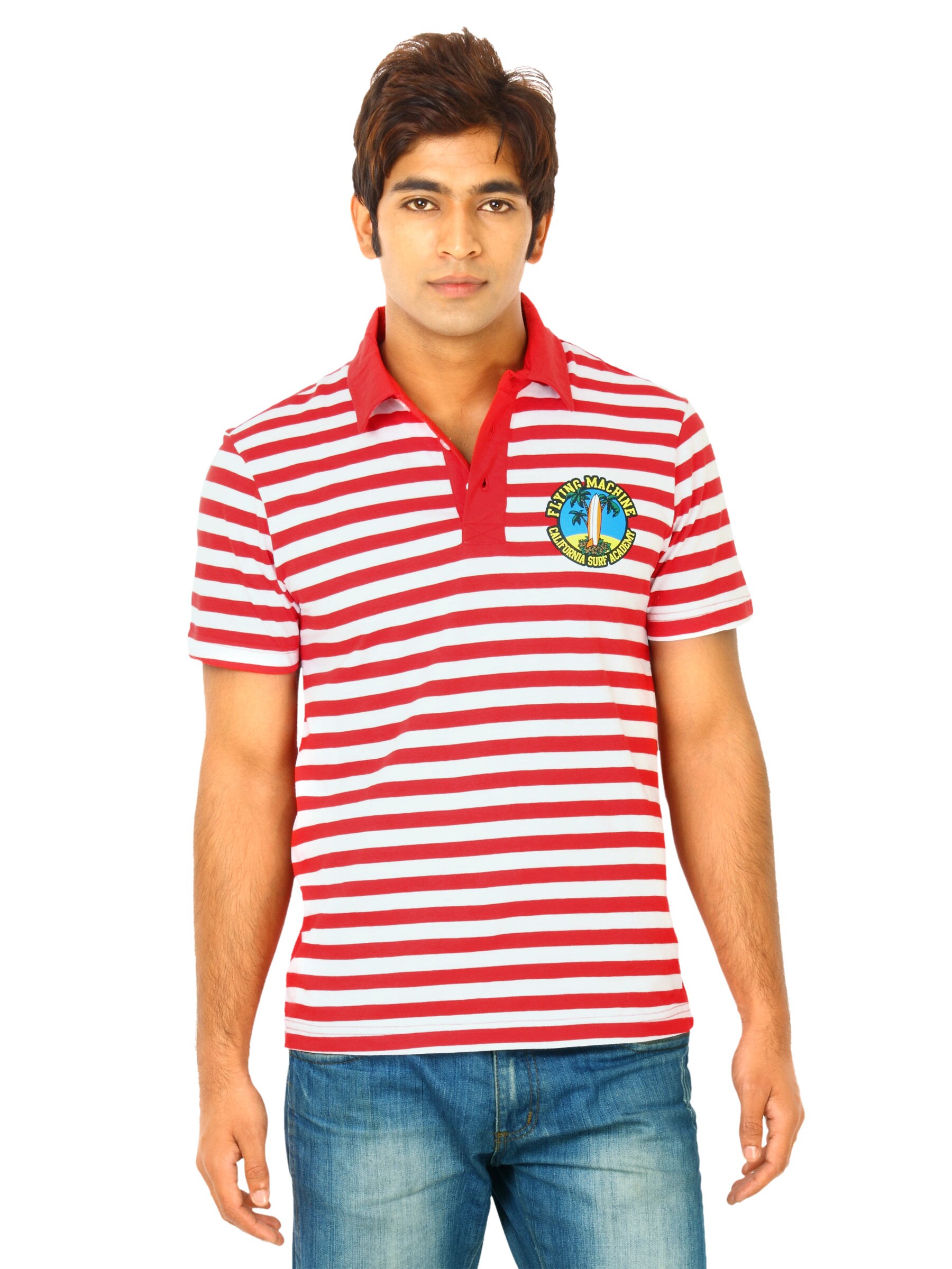 Flying Machine Men Red Polo Tshirts