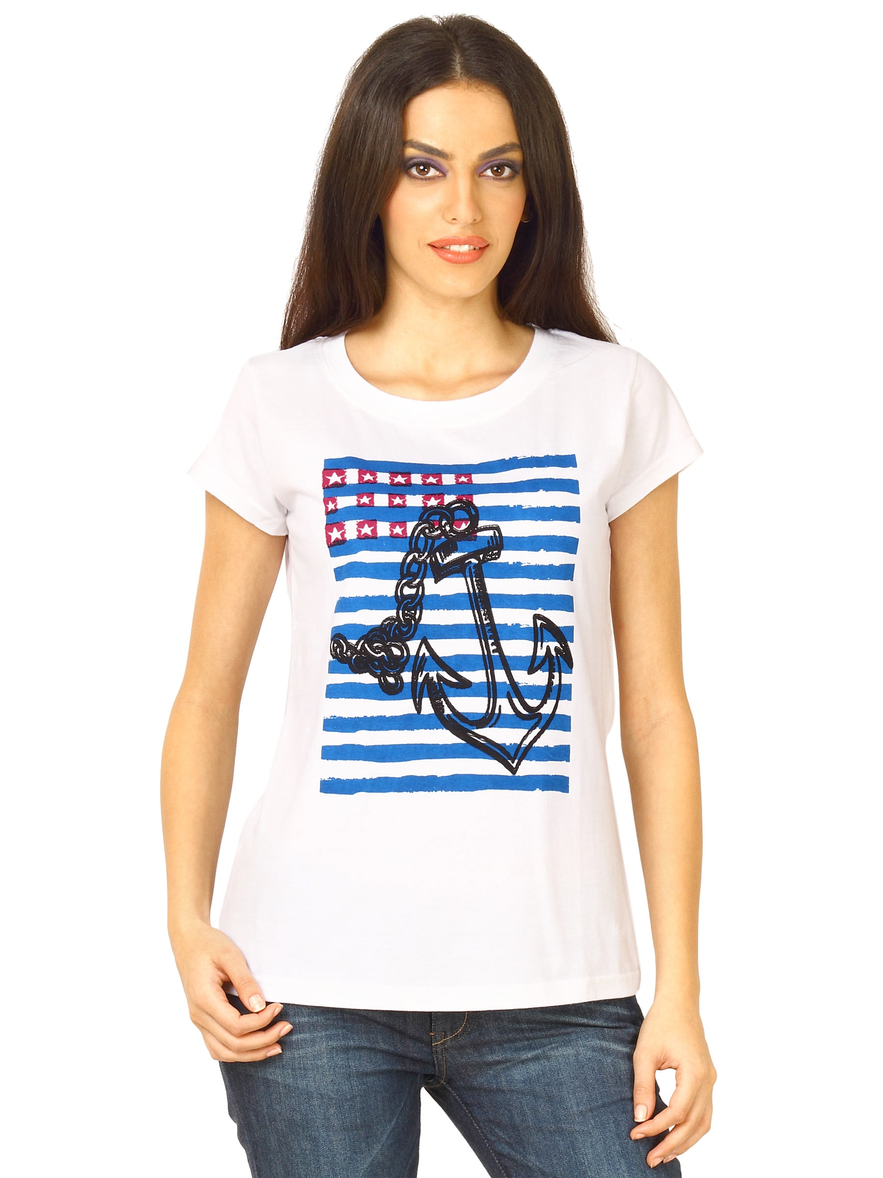 Flying Machine Women RN White Tshirts