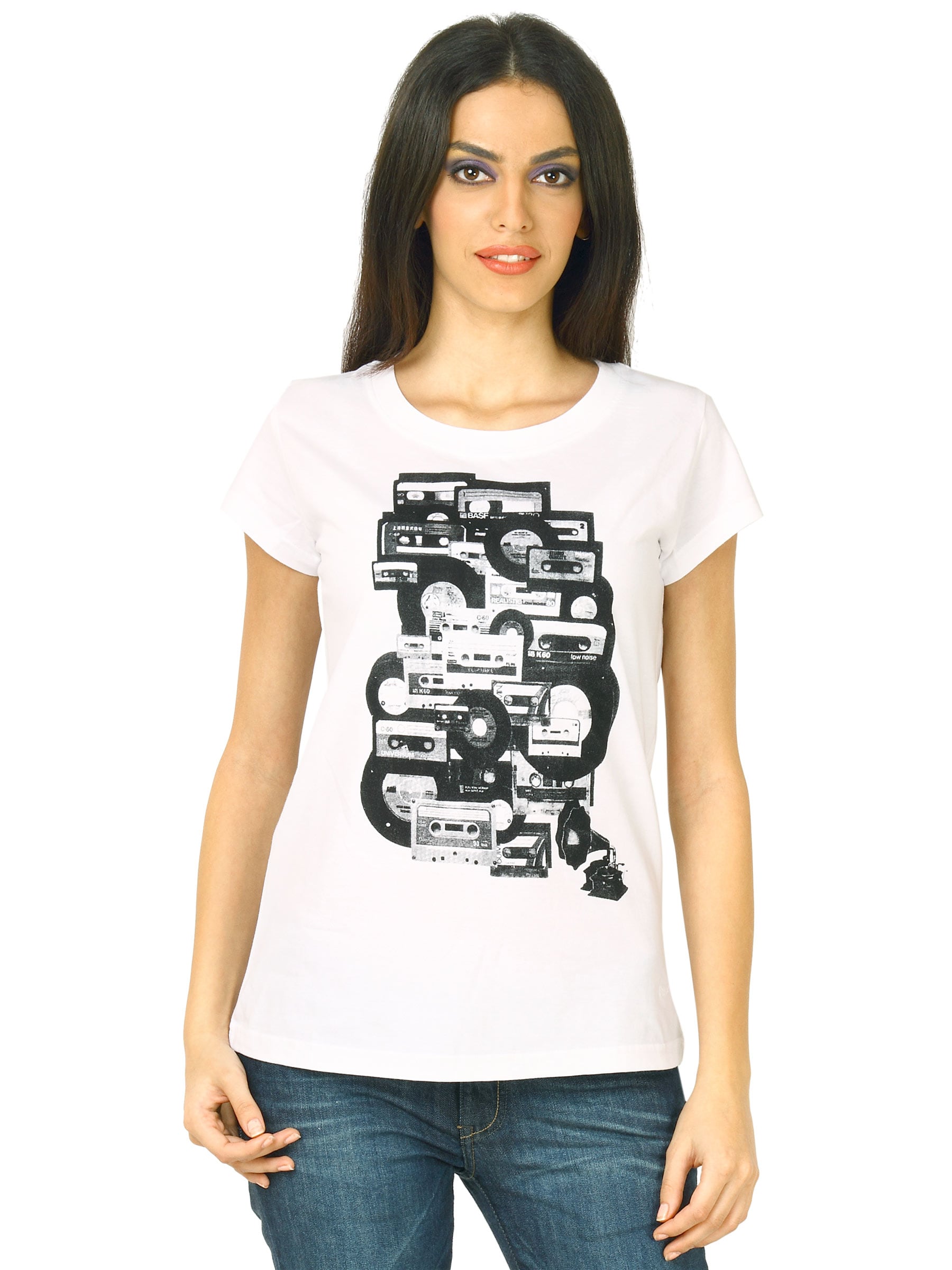 Flying Machine Women RN HS White Tshirts