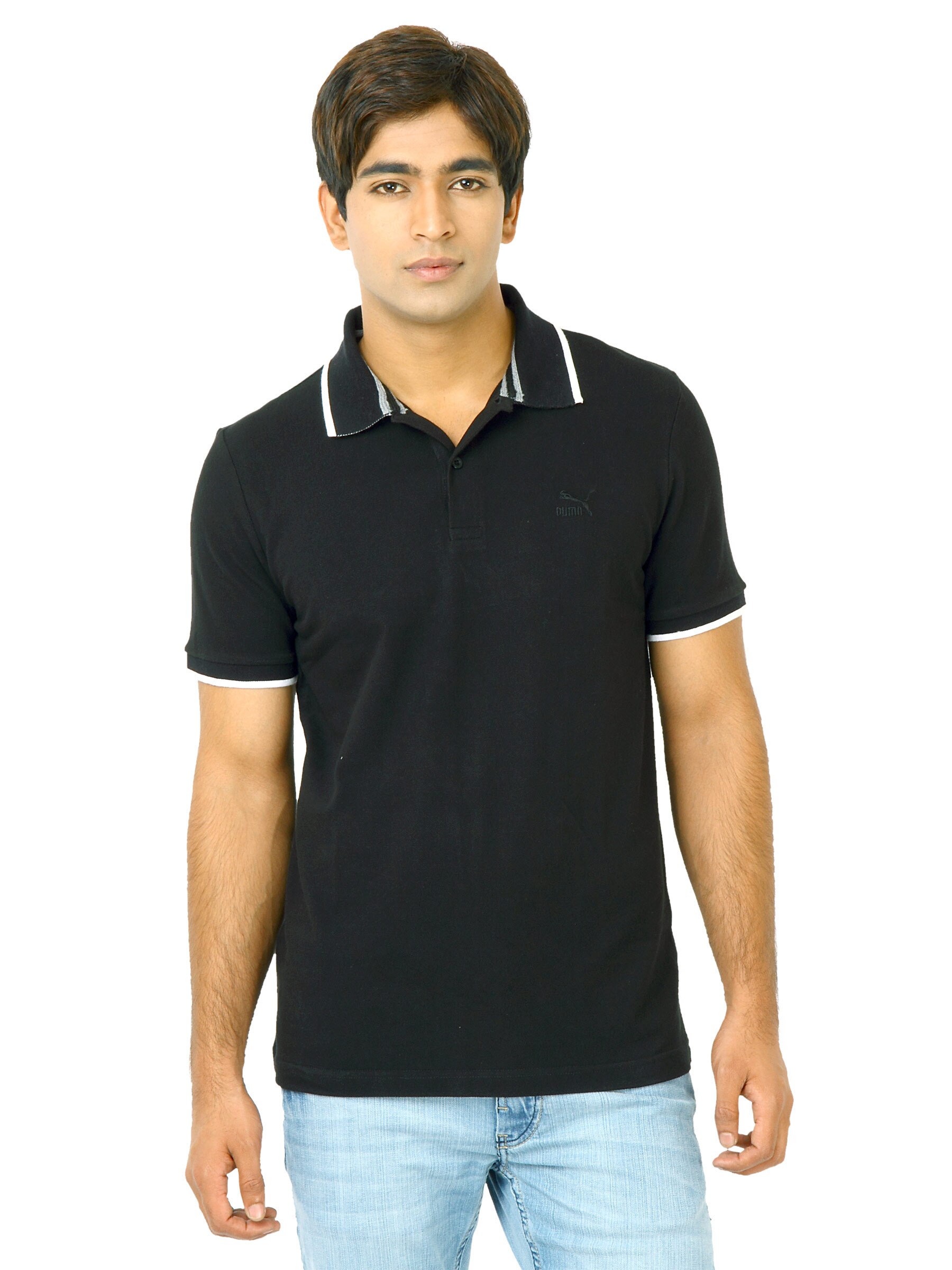 Puma Men Heritage Black Polo Tshirts