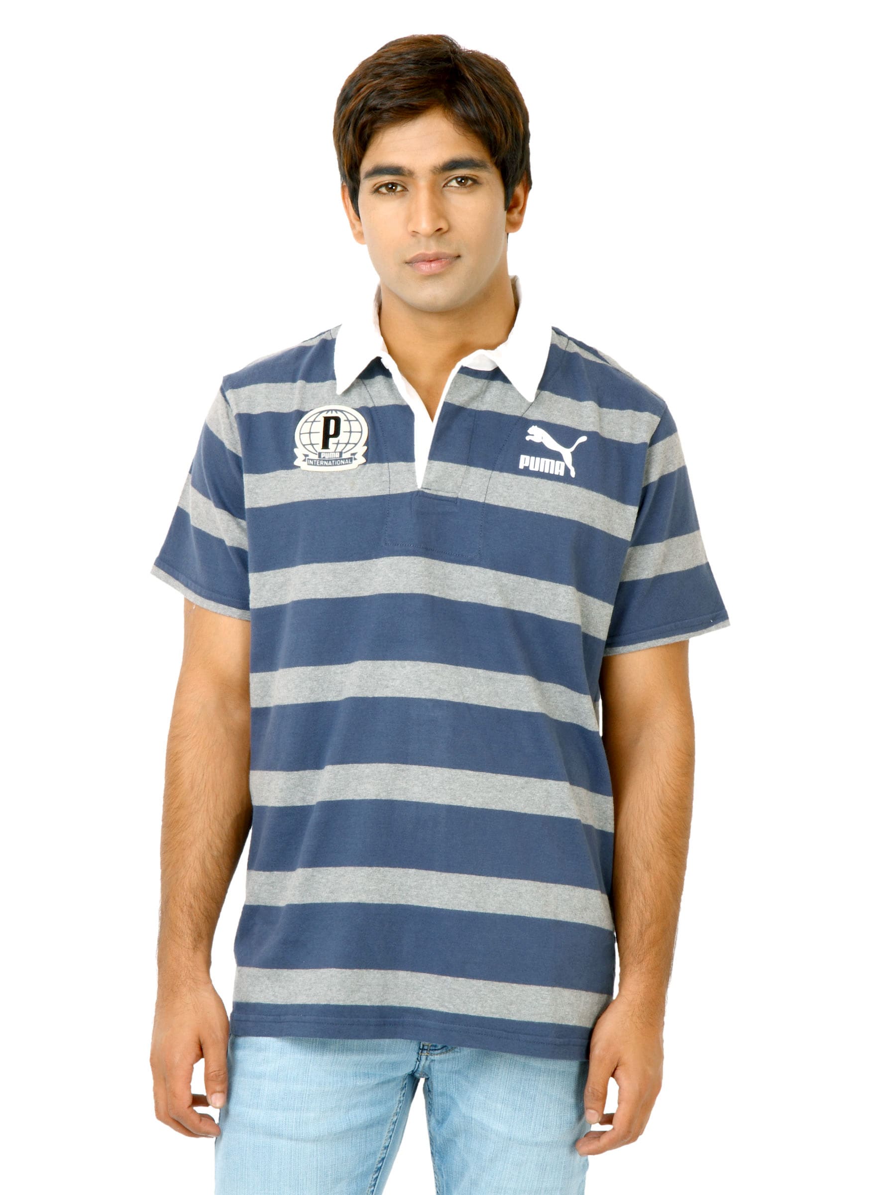 Puma Men Rugby Navy Blue Polo Tshirts