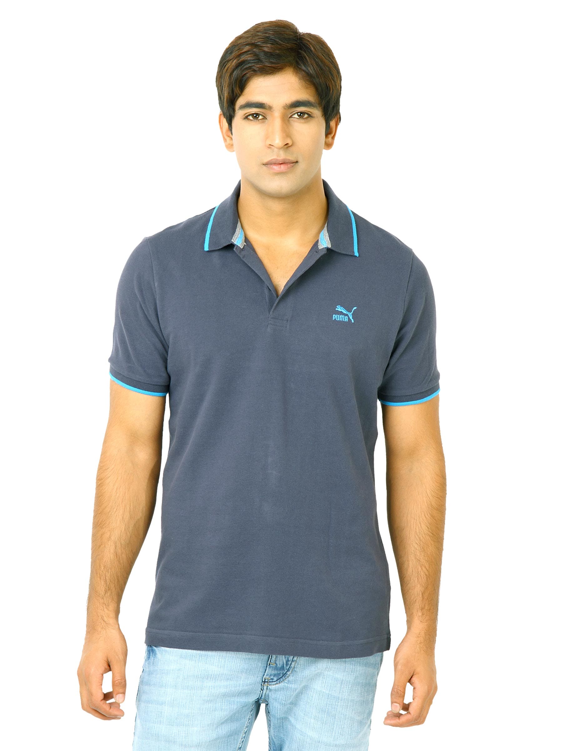 Puma Men Heritage Navy Blue Polo Tshirts