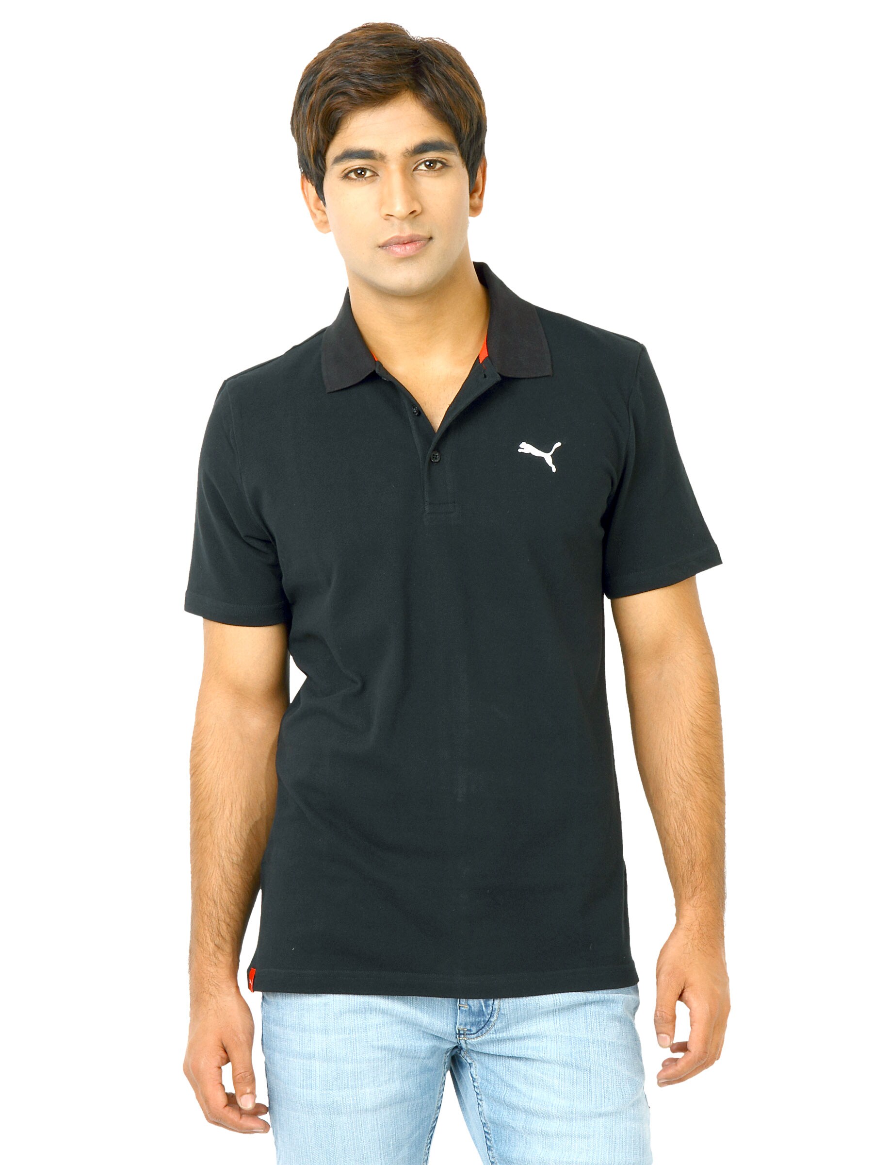 Puma Men Black Polo Tshirts