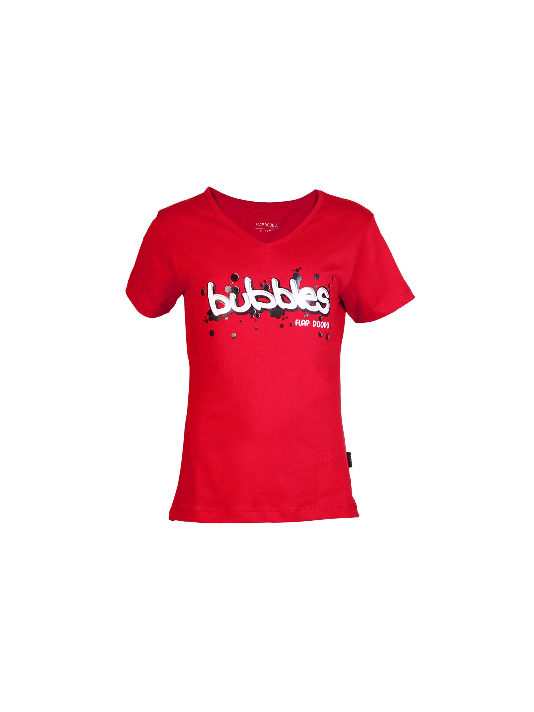 Doodle Girl Bubbles Red Tops
