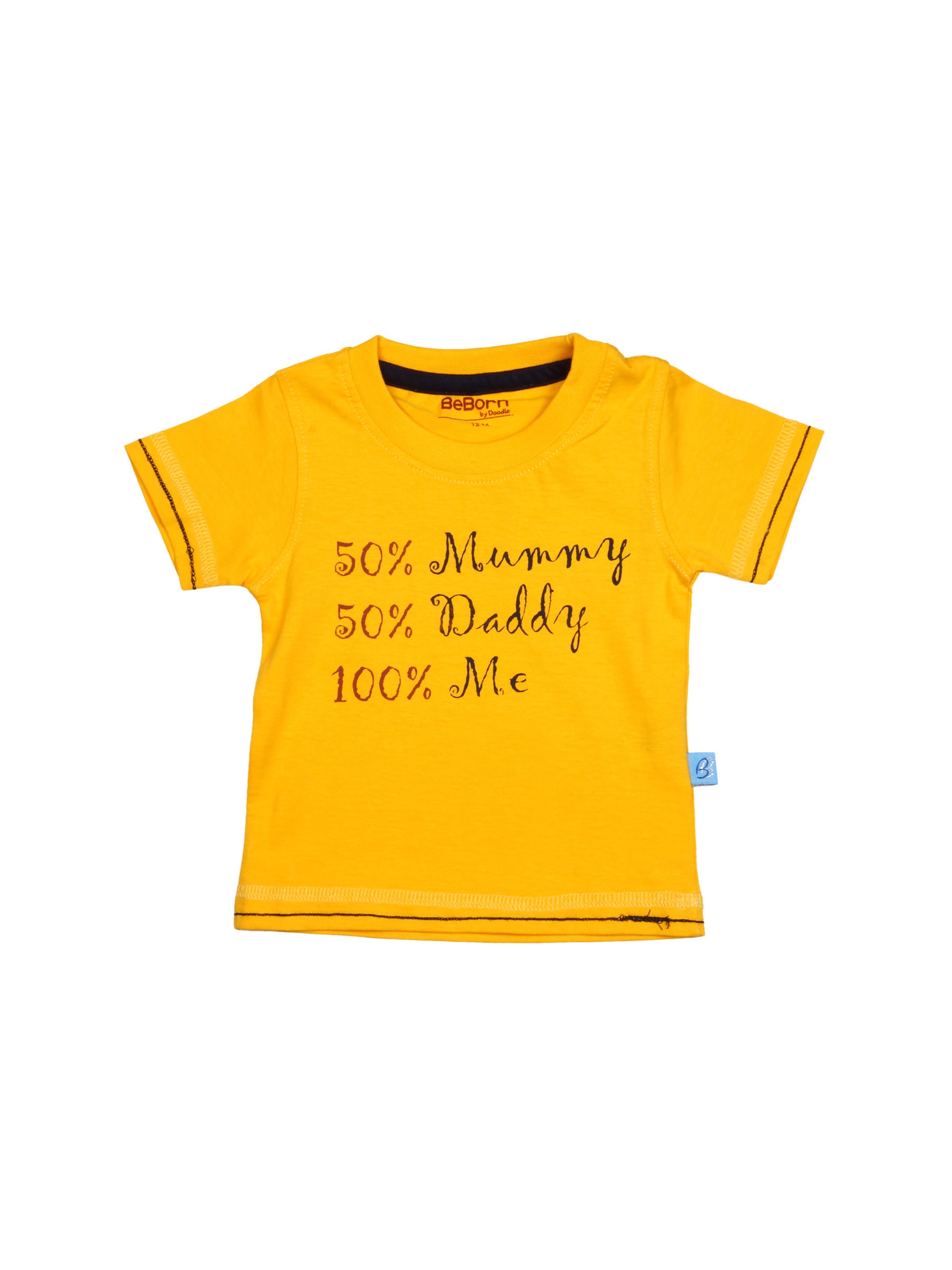 Doodle Boy Mummy daddy me Yellow Tshirts