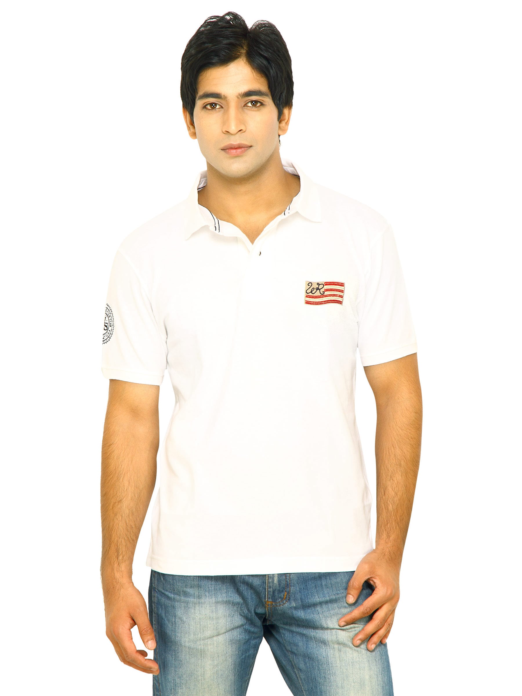 Wrangler Men White Polo Tshirts