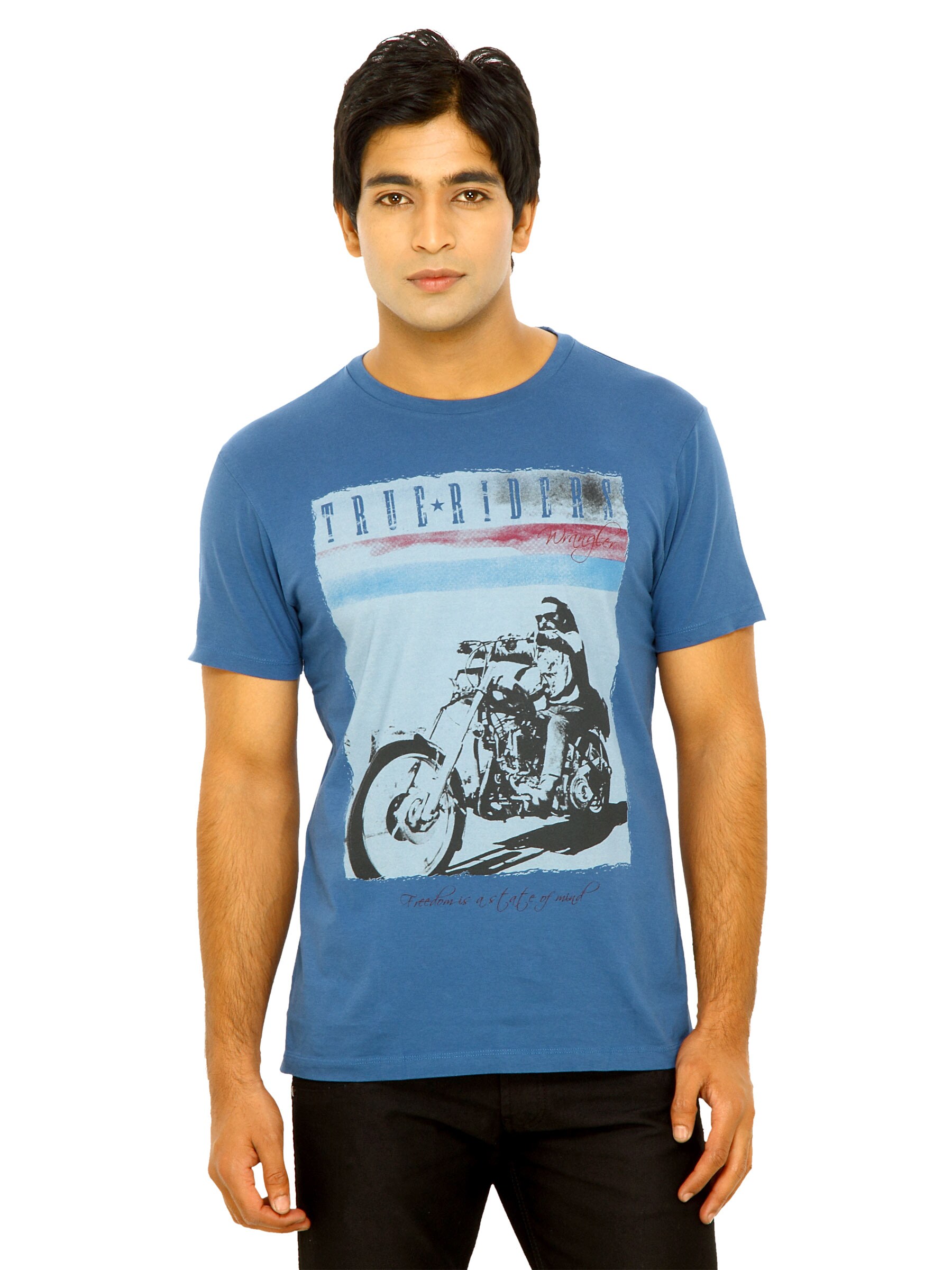 Wrangler Men True Riders Blue T-Shirts