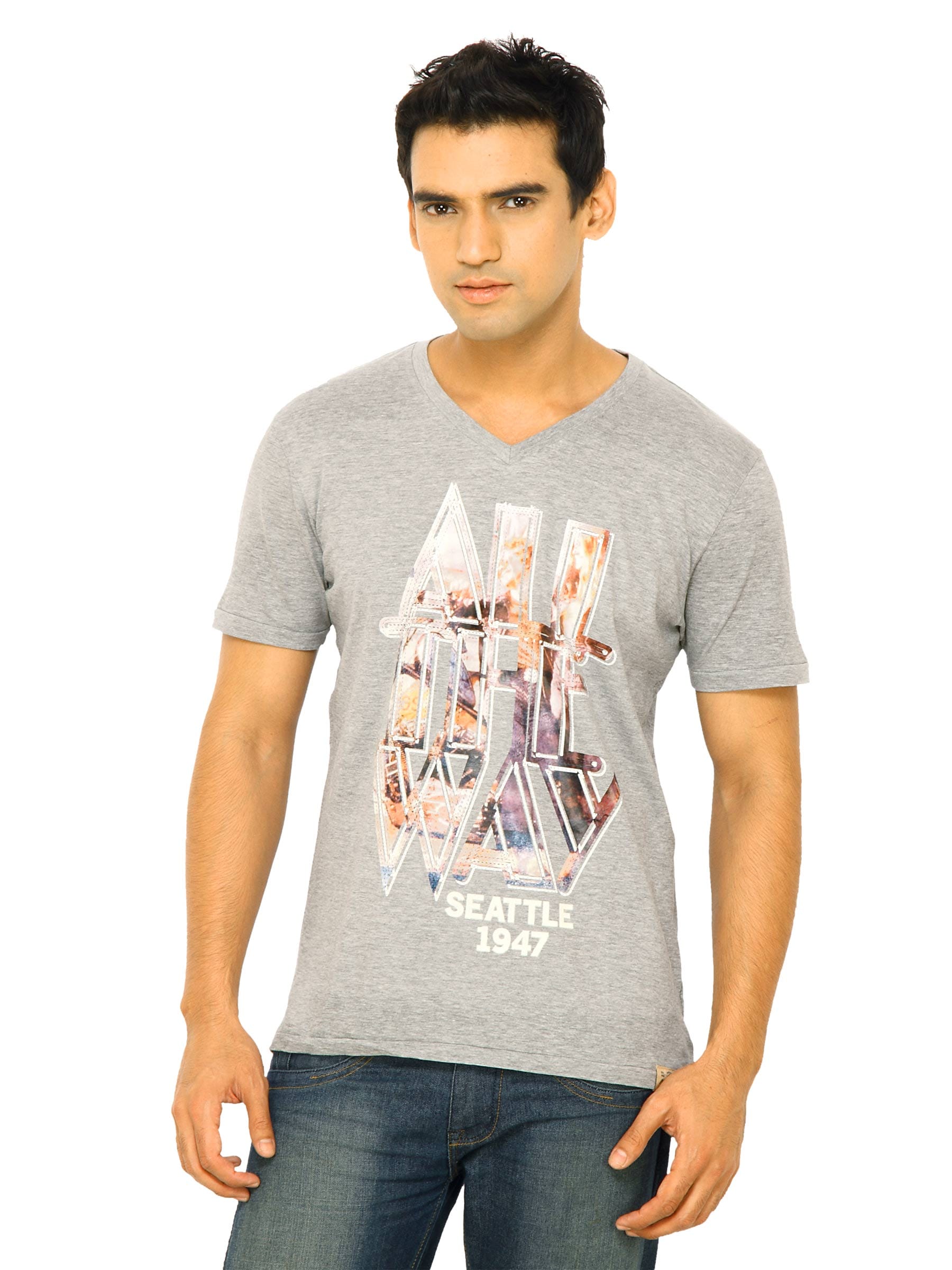 Wrangler Men Grey T-shirt