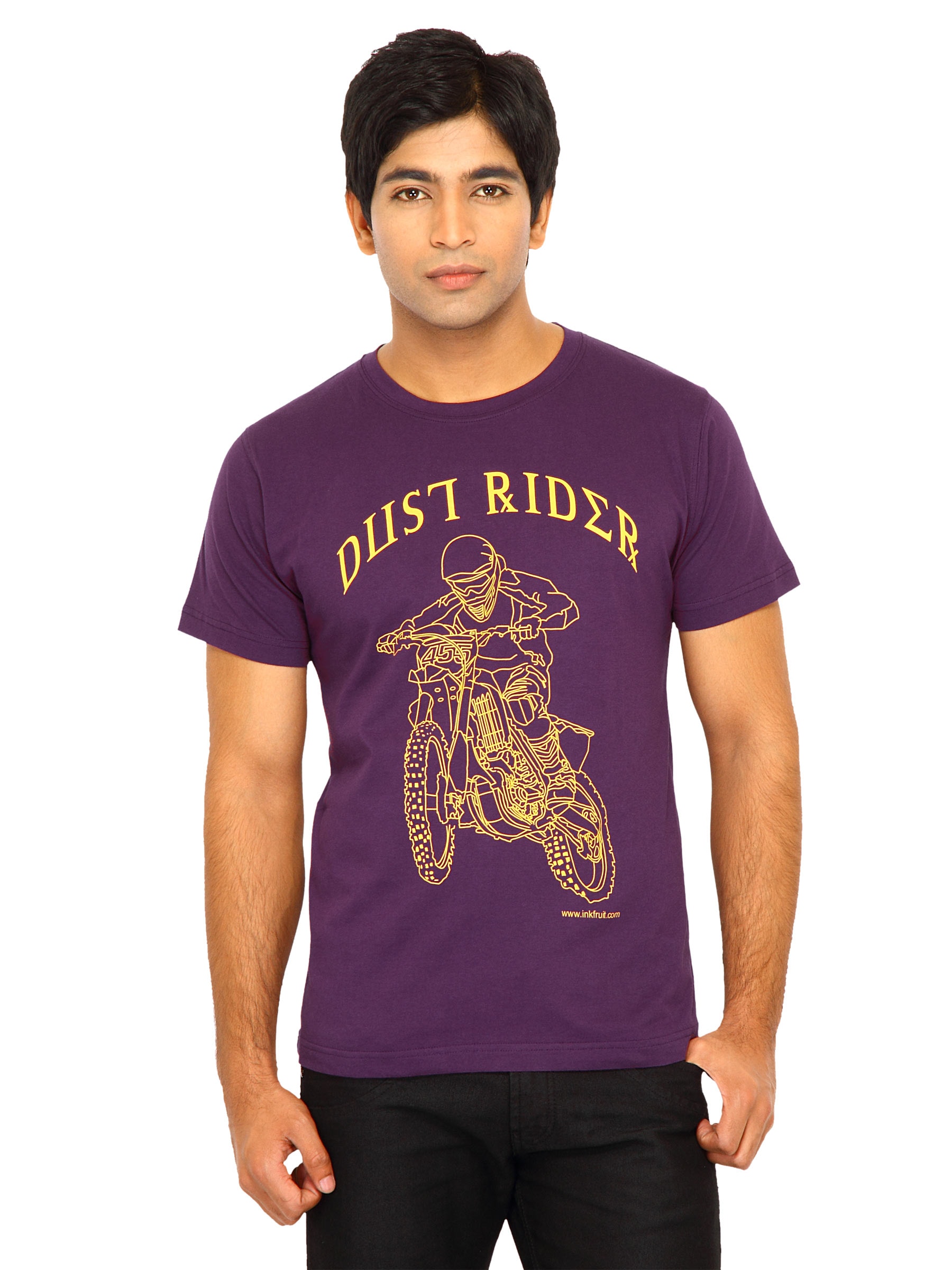 Inkfruit Men Dust Rider Purple Tshirts