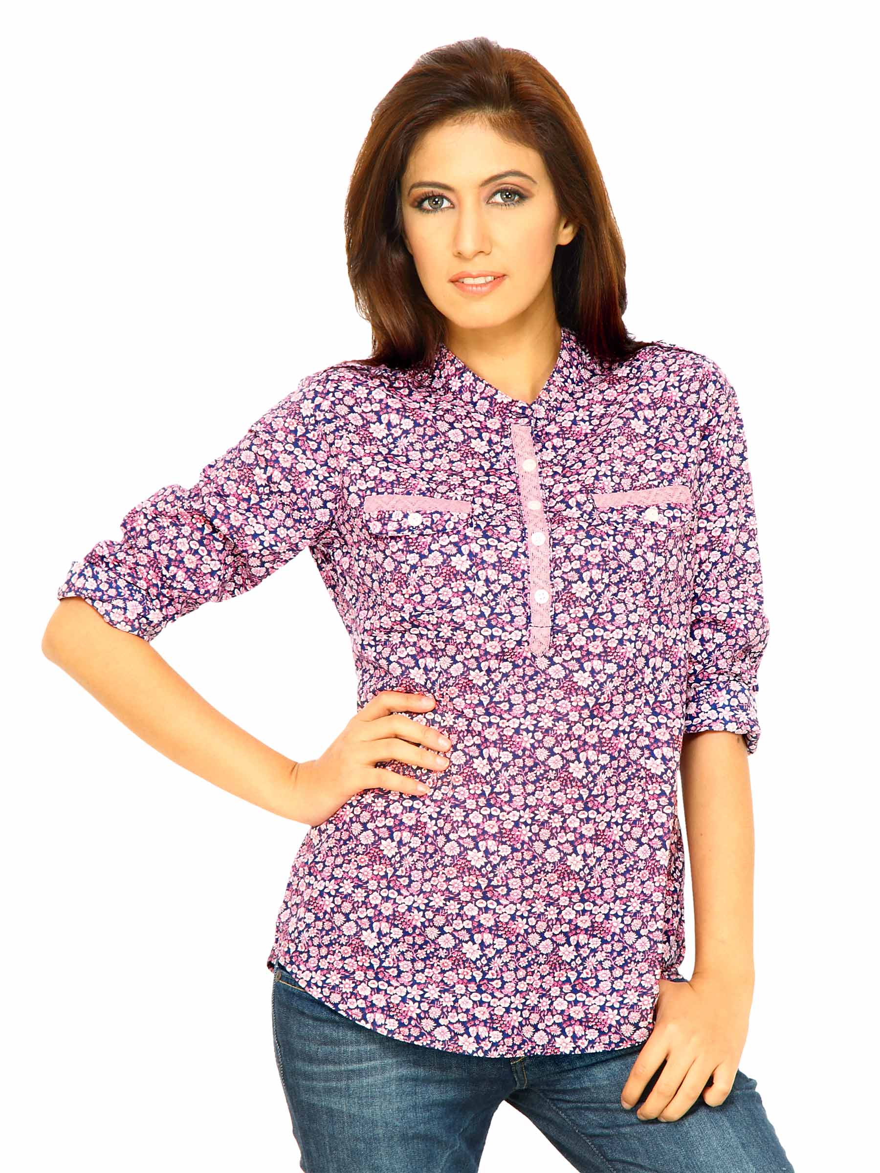 Wrangler Women Floral Print Pink Top