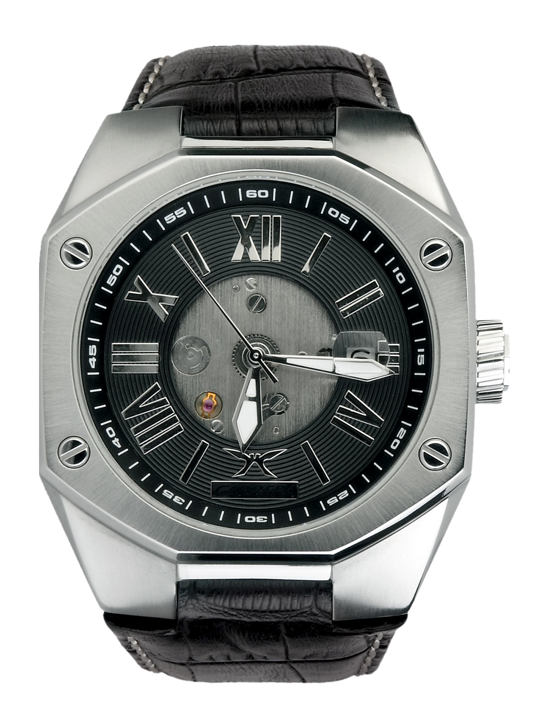 Carrera Men Black and Grey Dial Watch