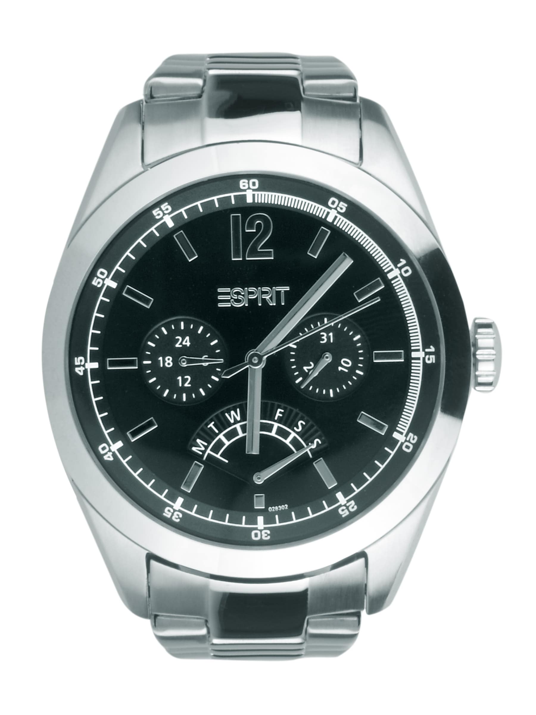 Esprit Men Avalance Silver Black Steel Watches