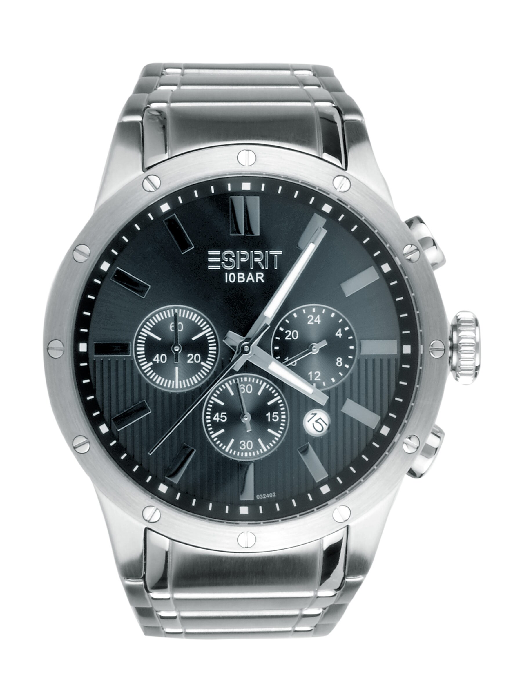 Esprit Men Imapc Silver Black Steel Watch