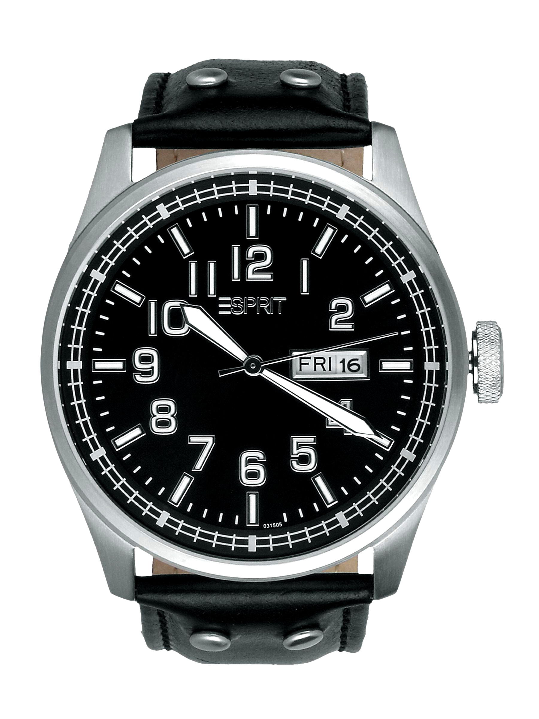 Esprit Men Axis Black Steel Watches