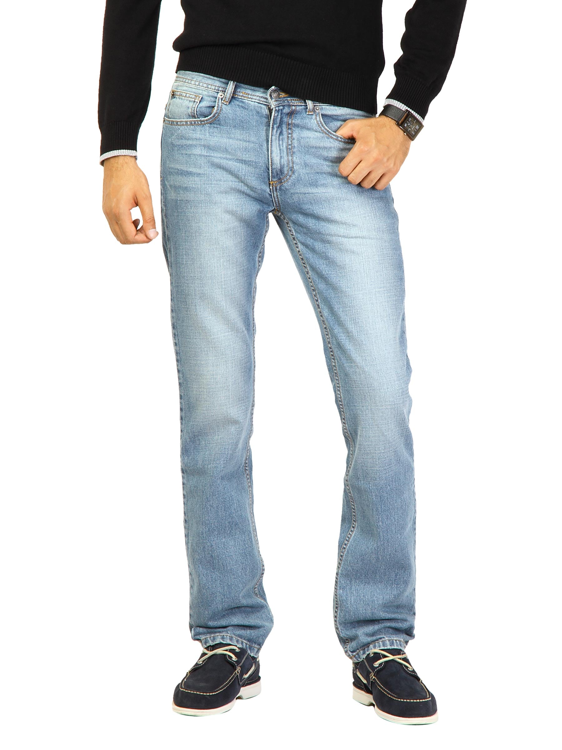 United Colors of Benetton Men Washed Blue Jeans