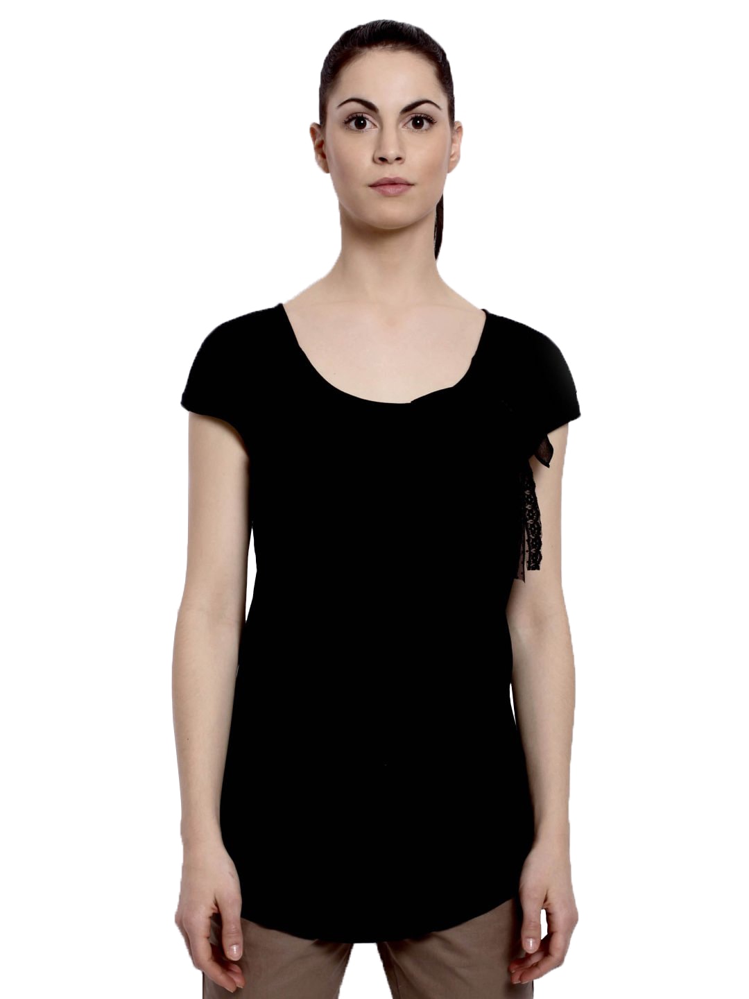 United Colors Of Benetton Women Light Winter Black Tops