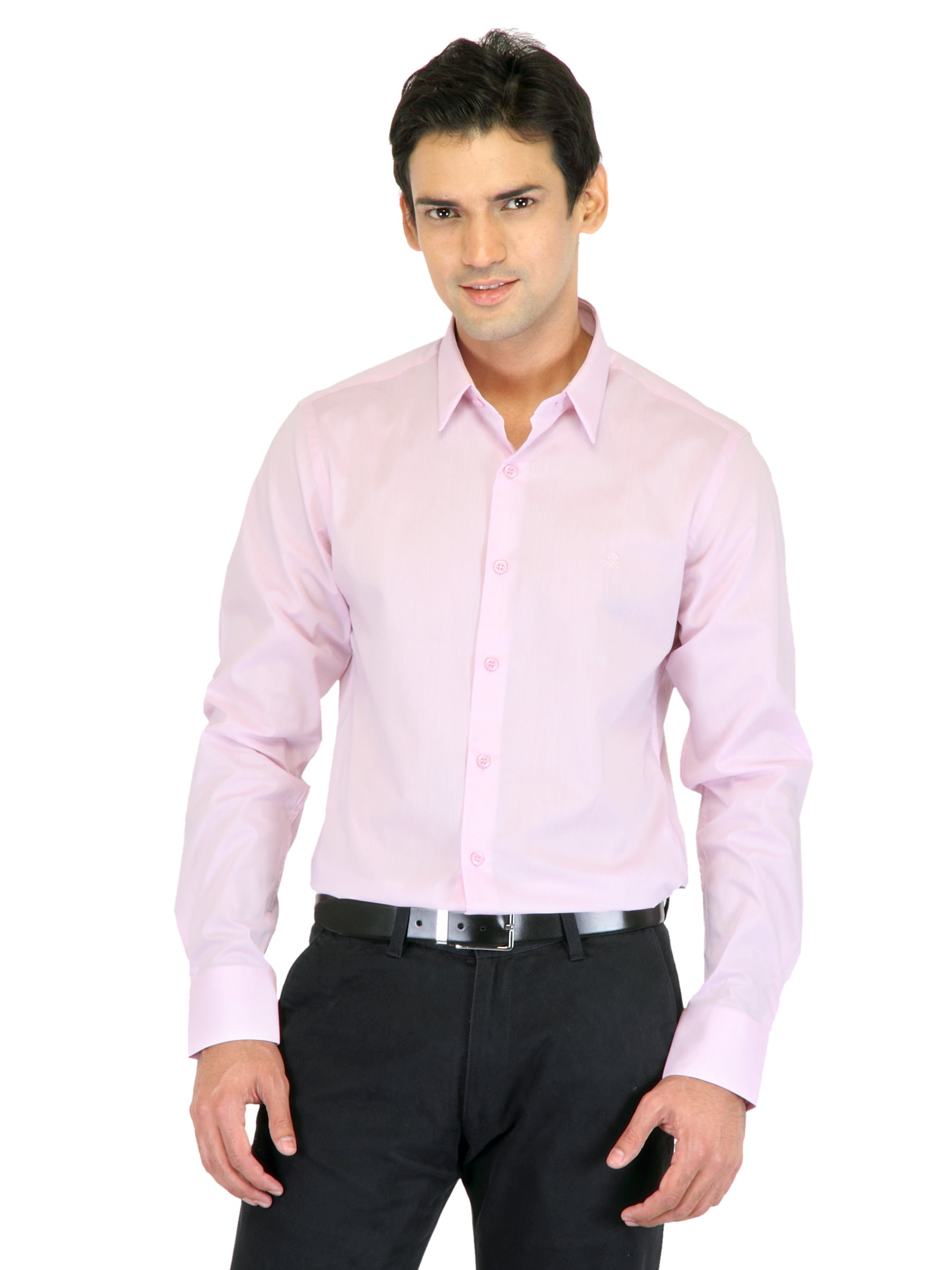 United Colors of Benetton Men Summer Pink Shirts