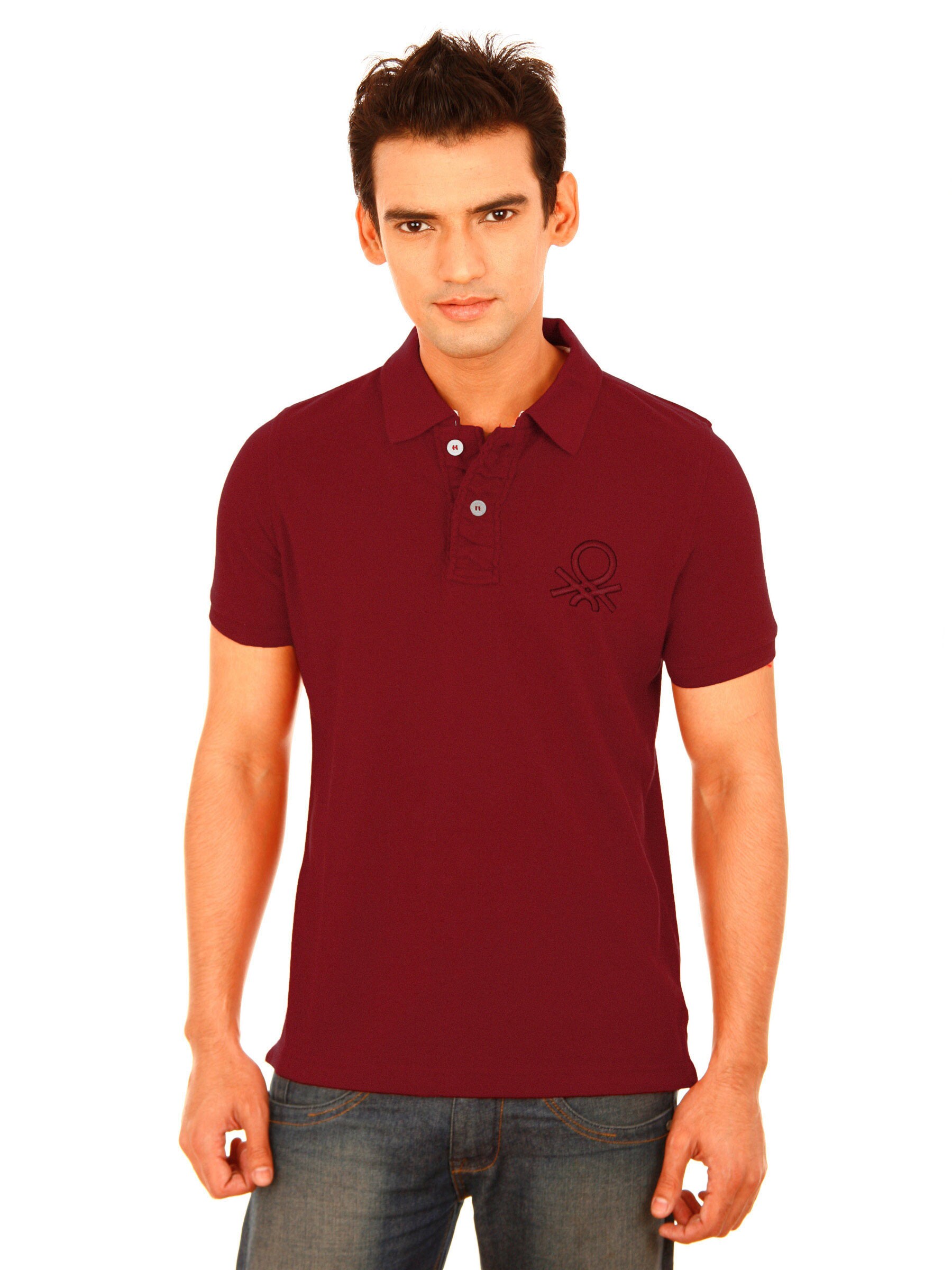 United Colors of Benetton Men Light Winter Red Tshirts