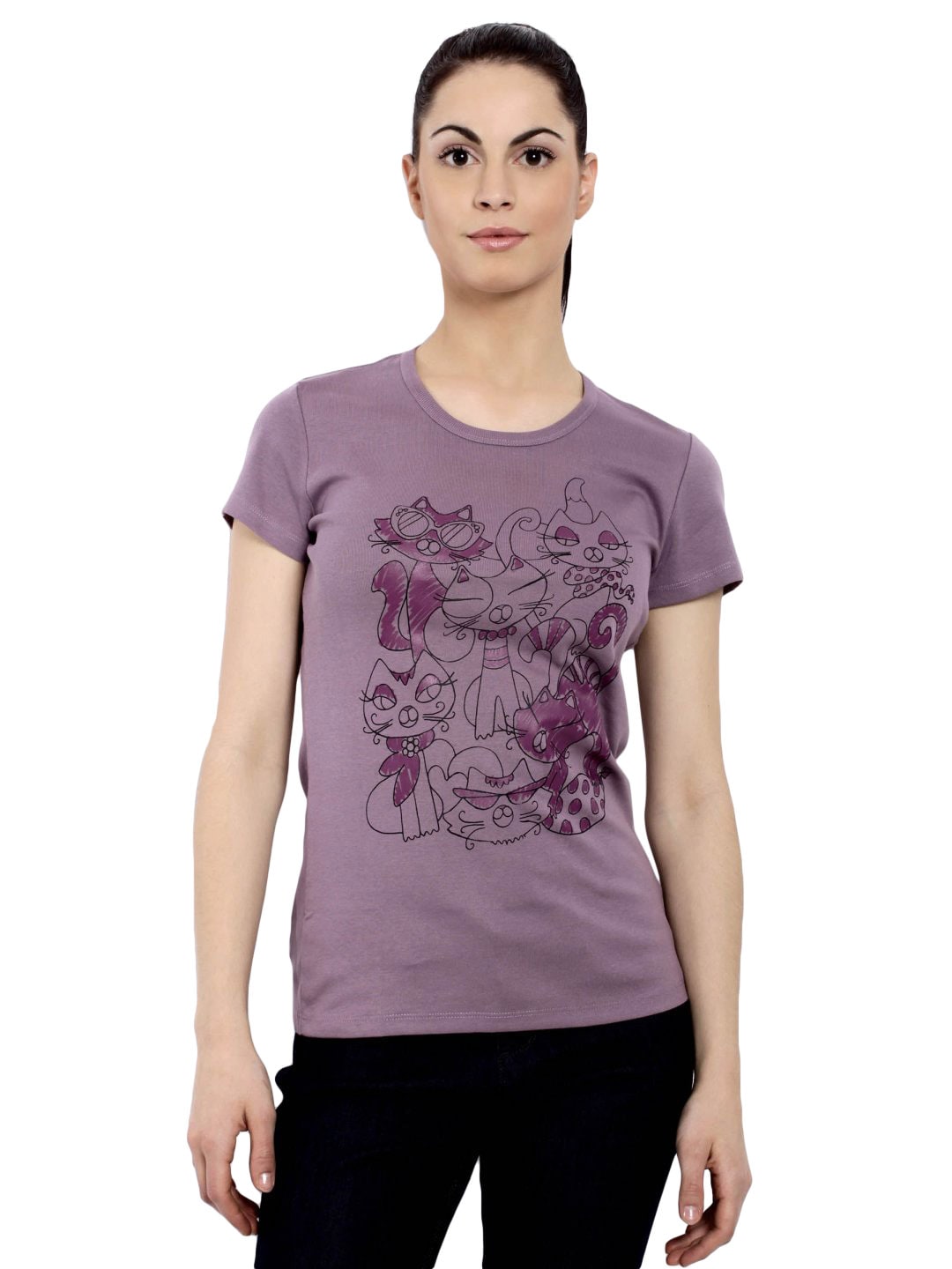United Colors of Benetton Women Purple T-shirt