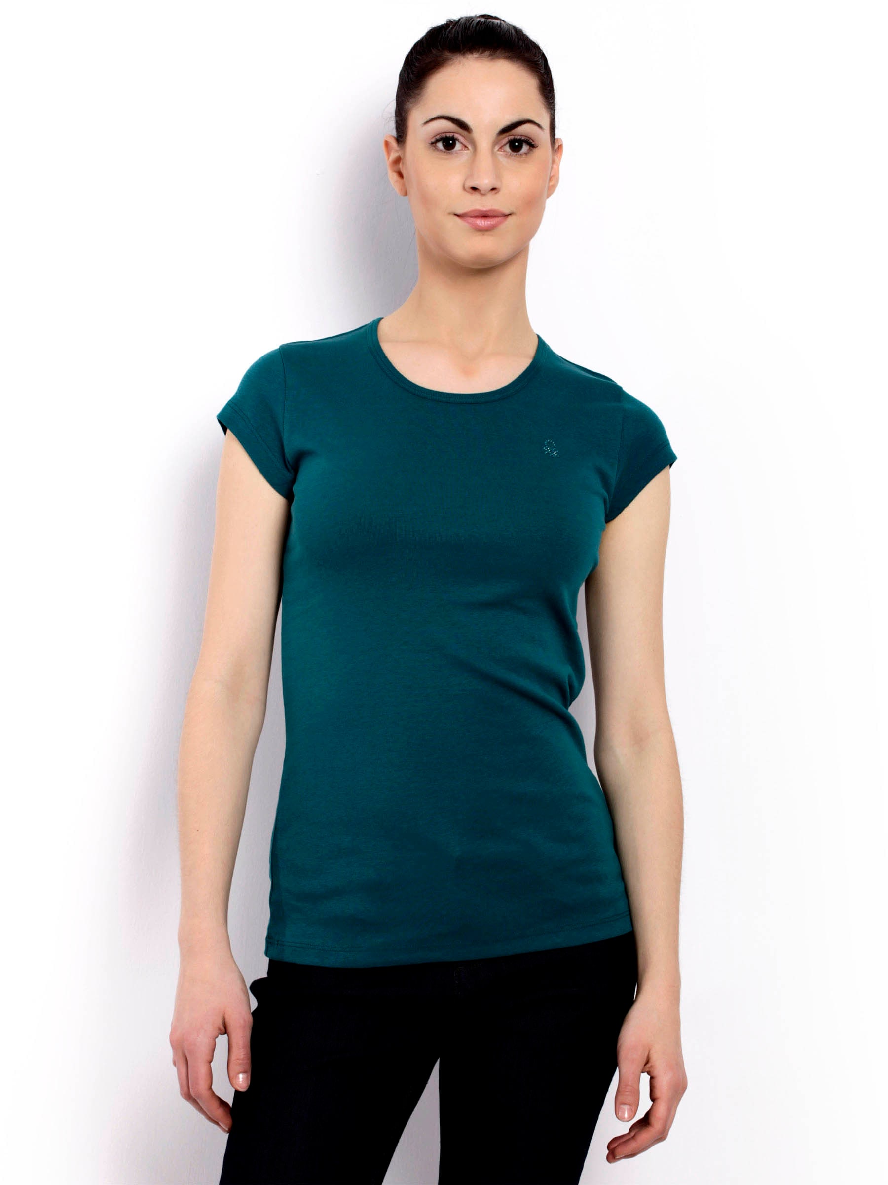 United Colors of Benetton Women Light Winter Green T-shirt