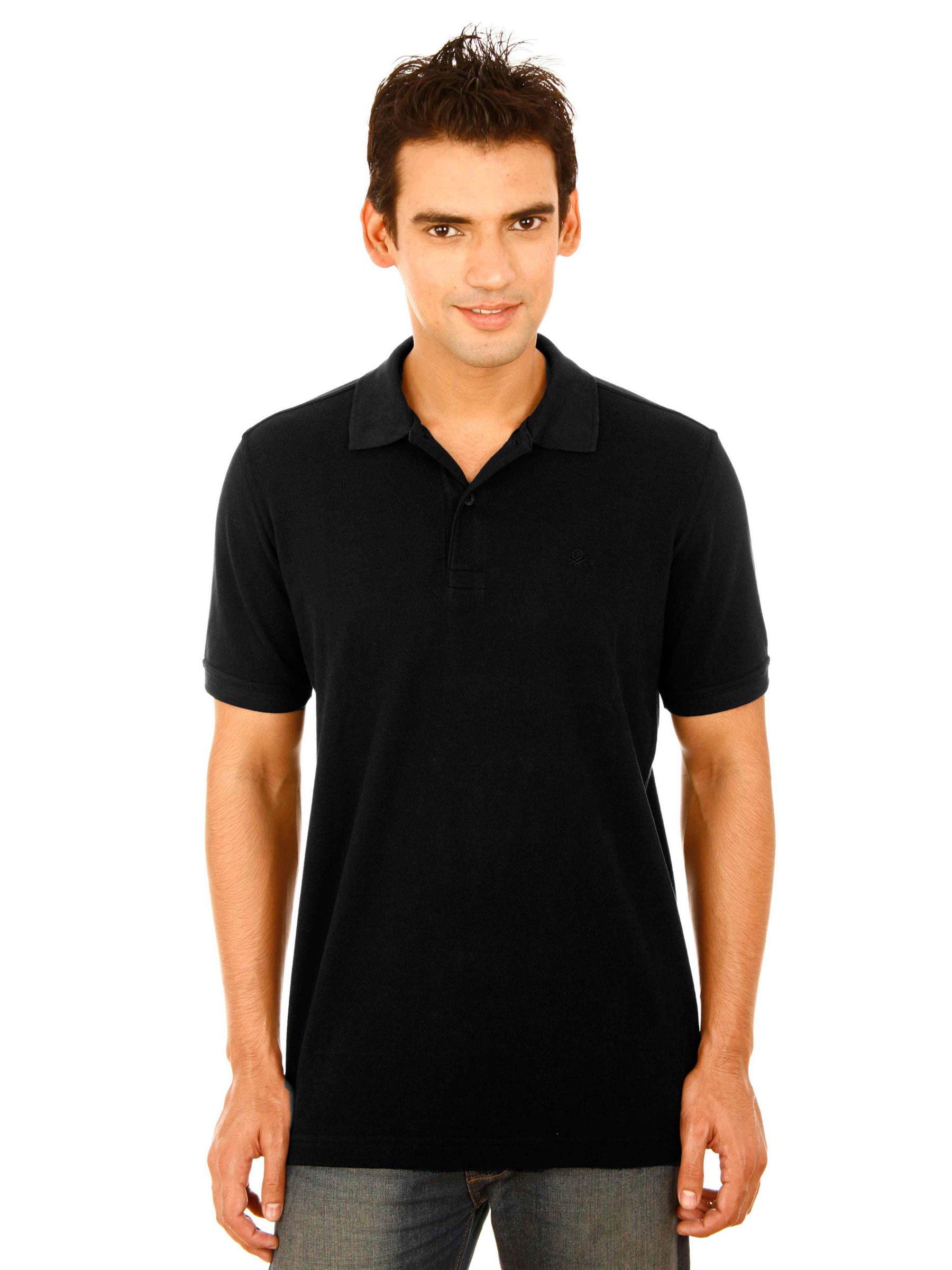 United Colors of Benetton Men Light Black Tshirts