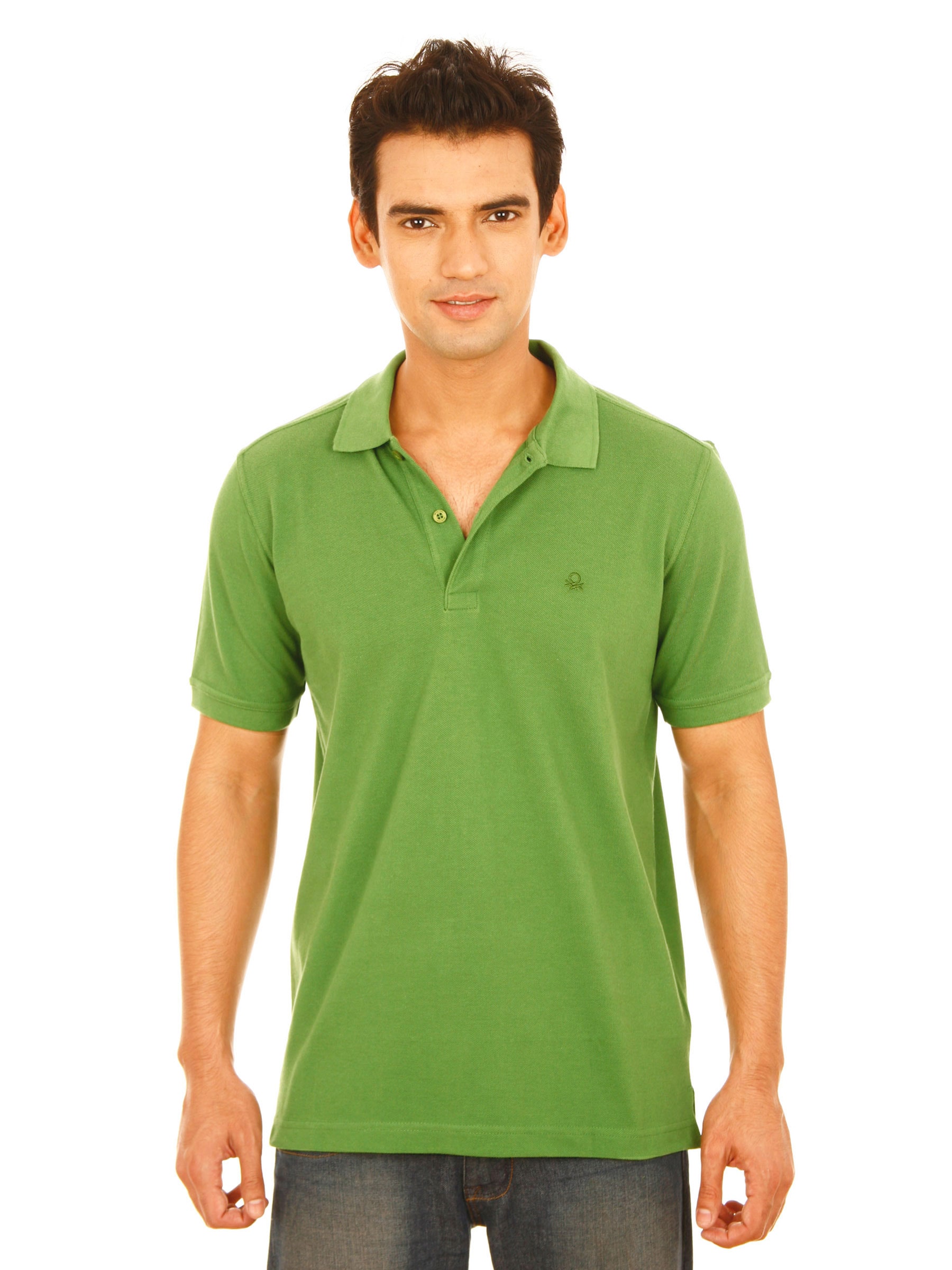 United Colors of Benetton Men Summer Green Tshirts