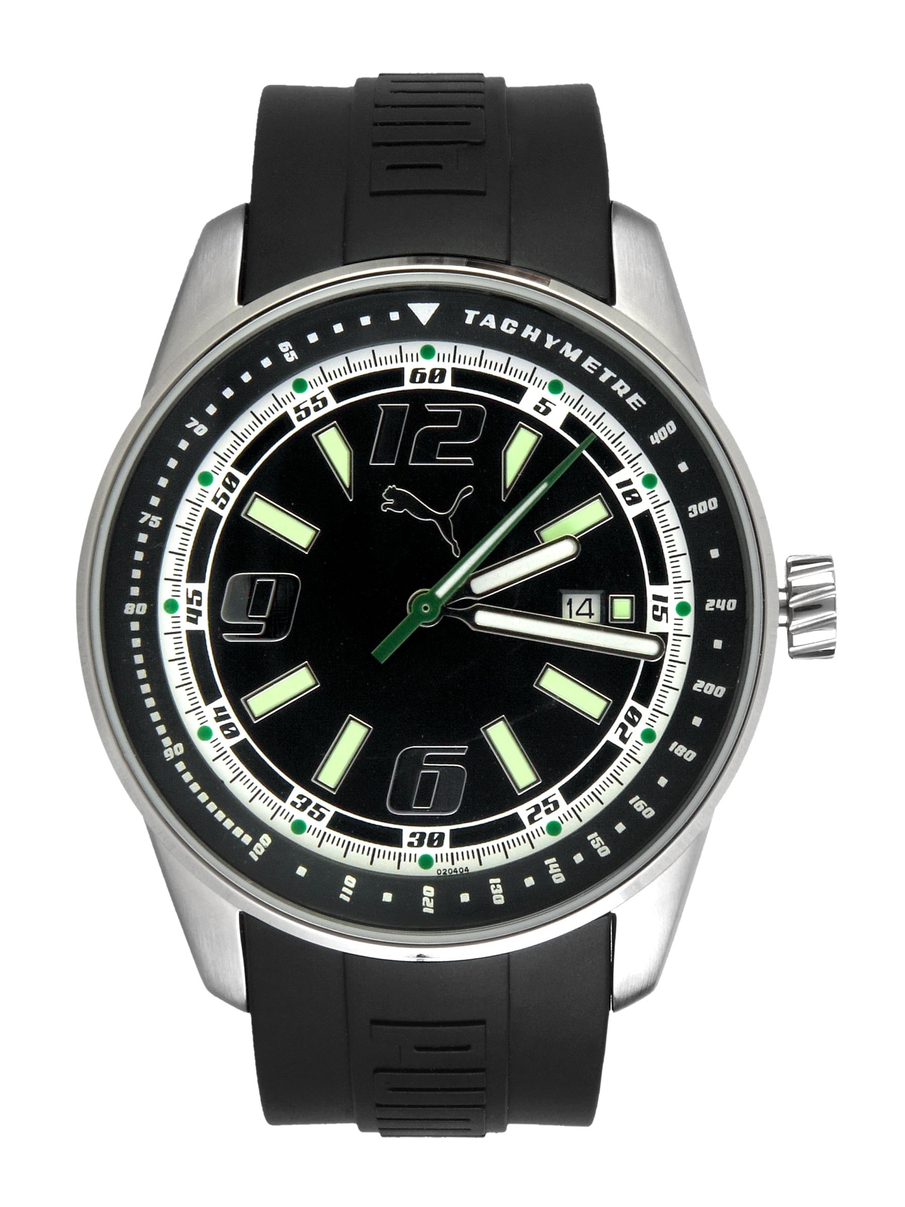 Puma Men Race Luminous 3HD Silver green Black Watches