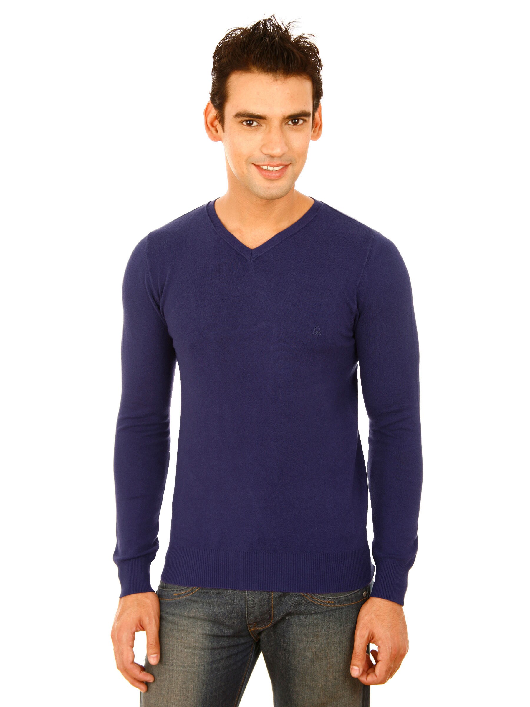 United Colors of Benetton Men Blue Sweater