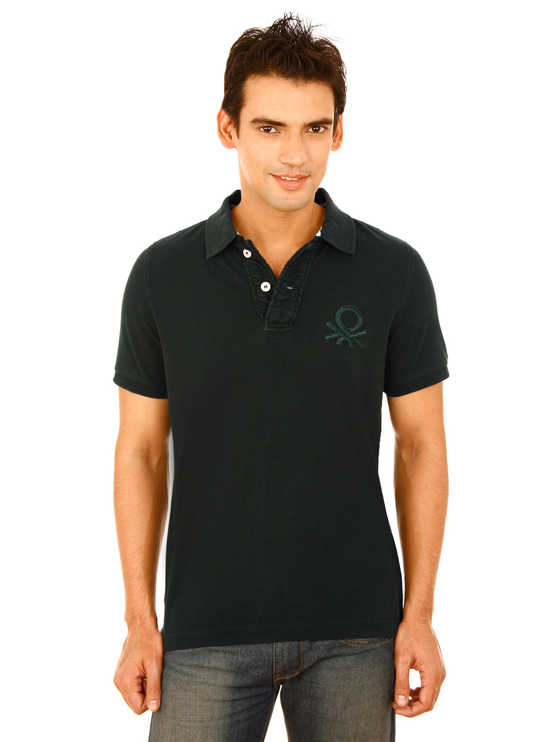 United Colors of Benetton Men Light Winter Green Tshirts