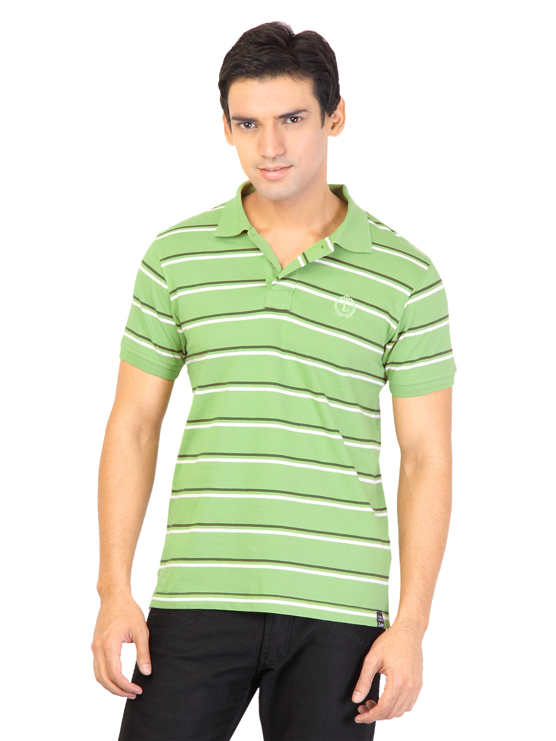 Lee Men Stripes Green T-shirt