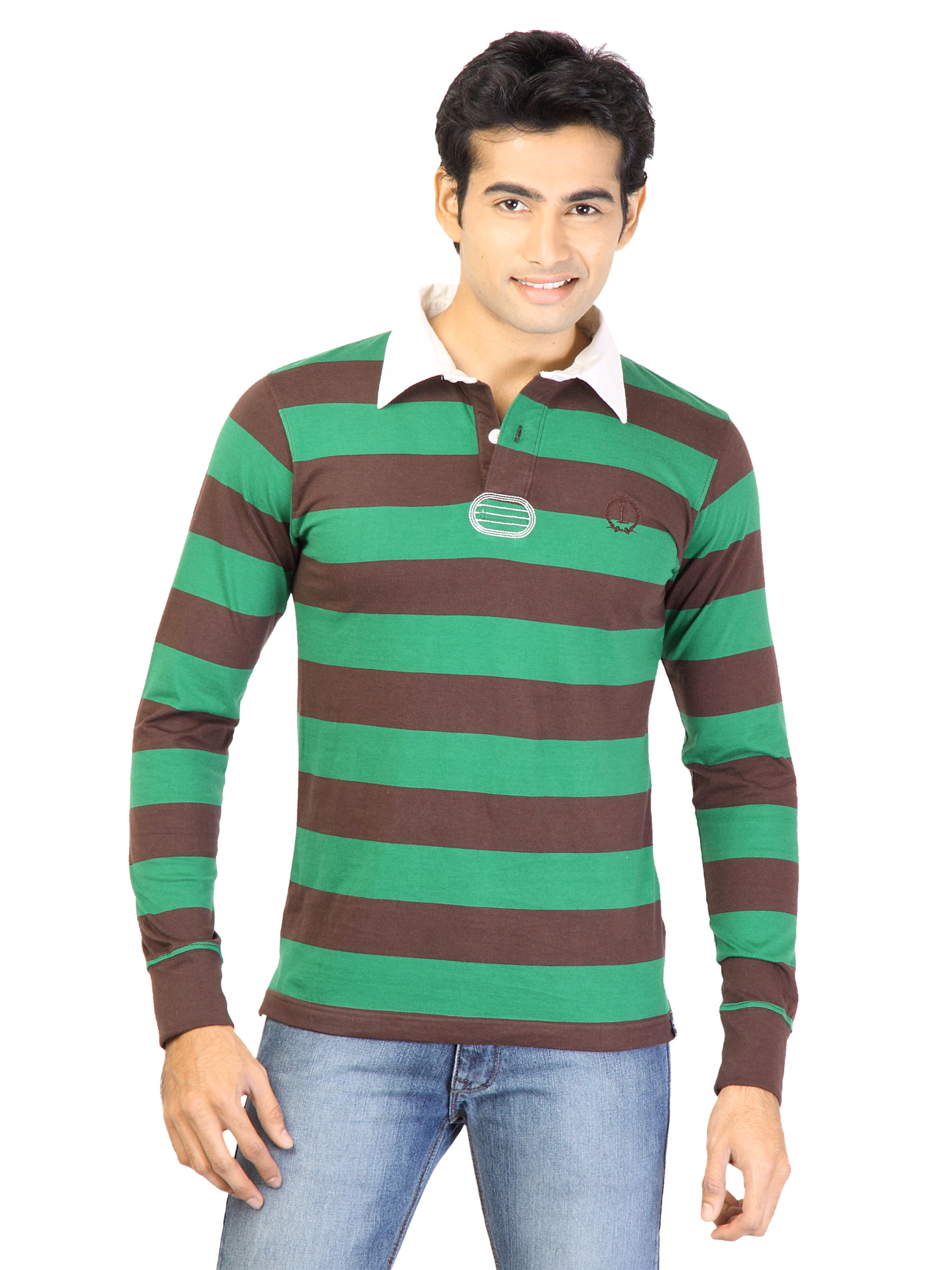 Lee Men Stripes Green T-shirt