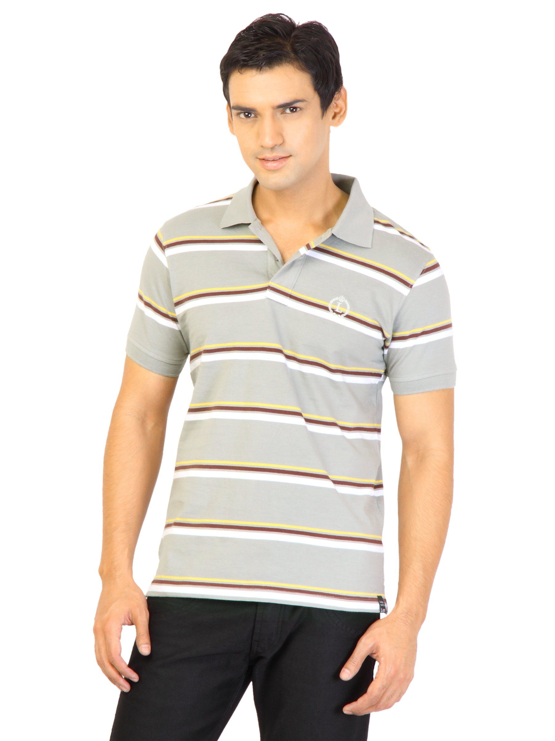 Lee Men Stripes Grey T-shirt