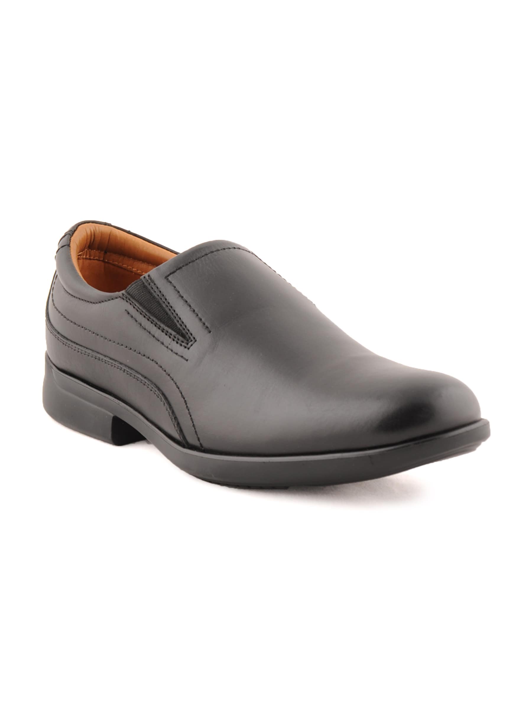 Franco Leone Men Black Semi-Formal Shoes