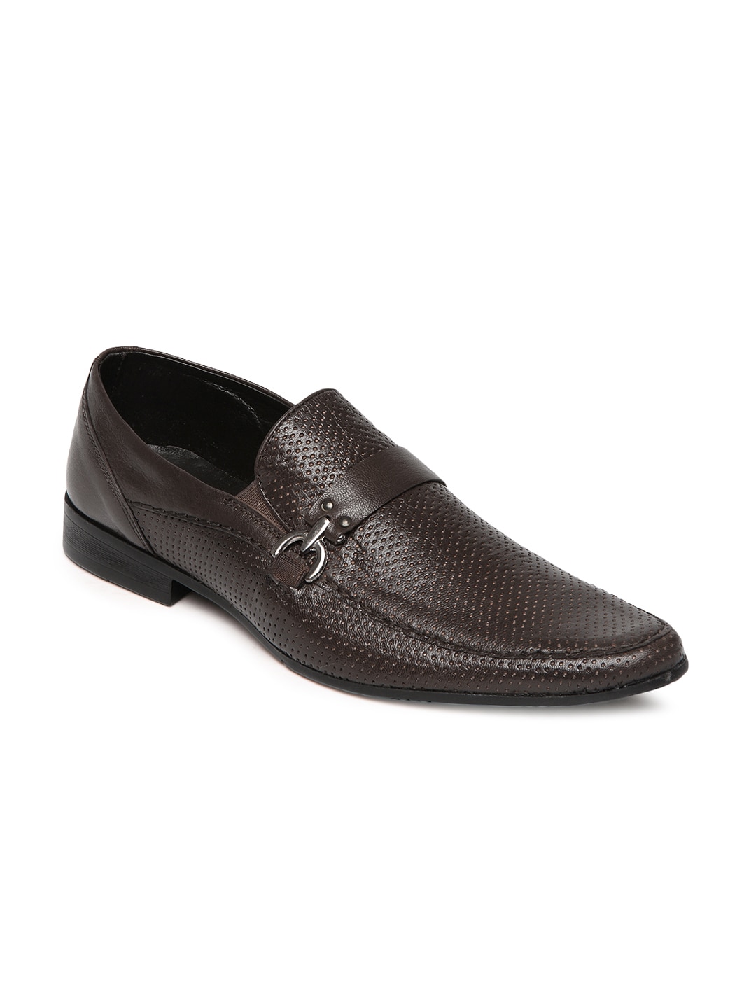Franco Leone Men Brown Leather Formal Shoes