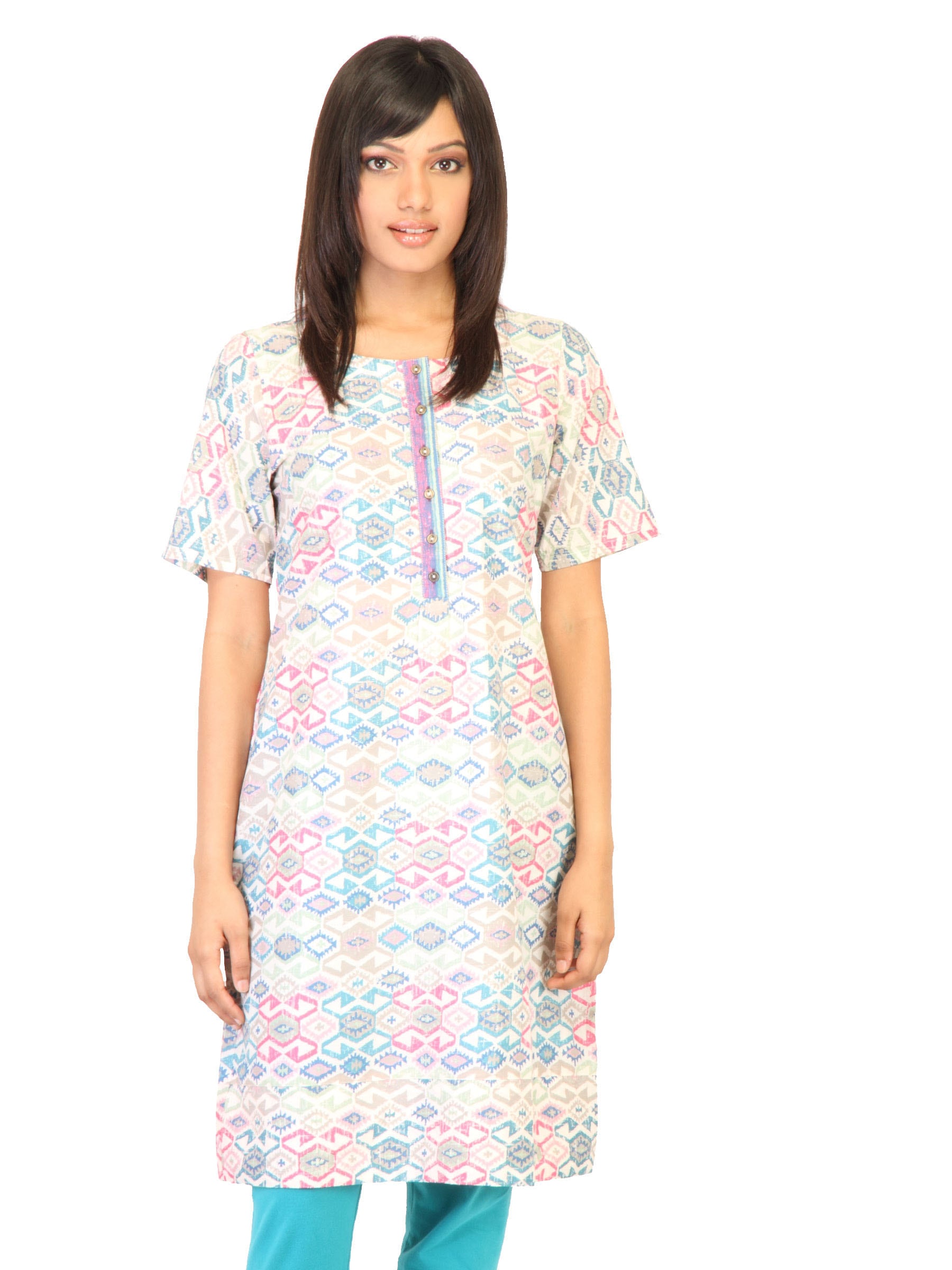 W Women Multi Colour Printed Kurta