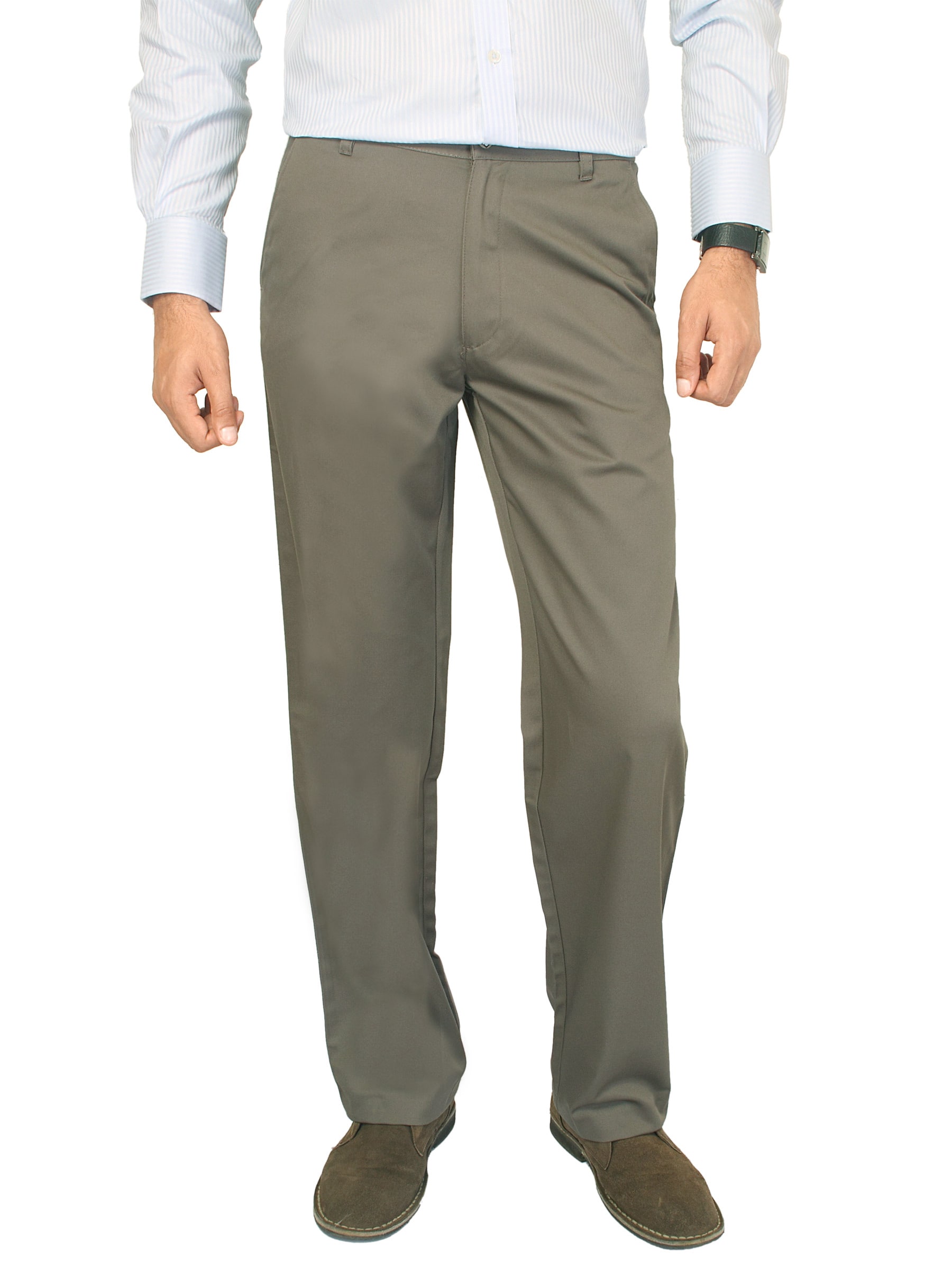 Basics Men Solid Grey Trousers