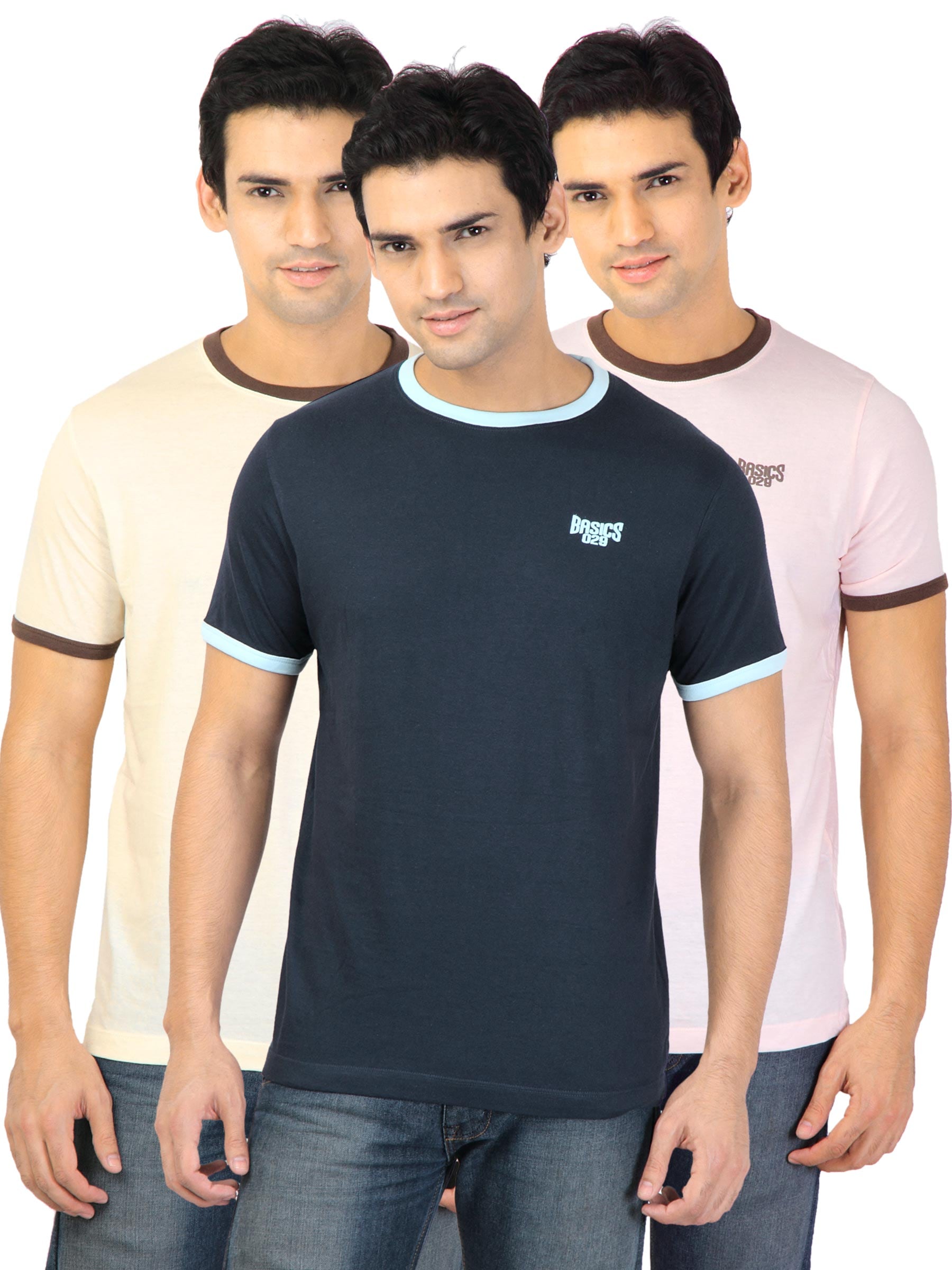 Basics Men Pack of 3 T-shirts