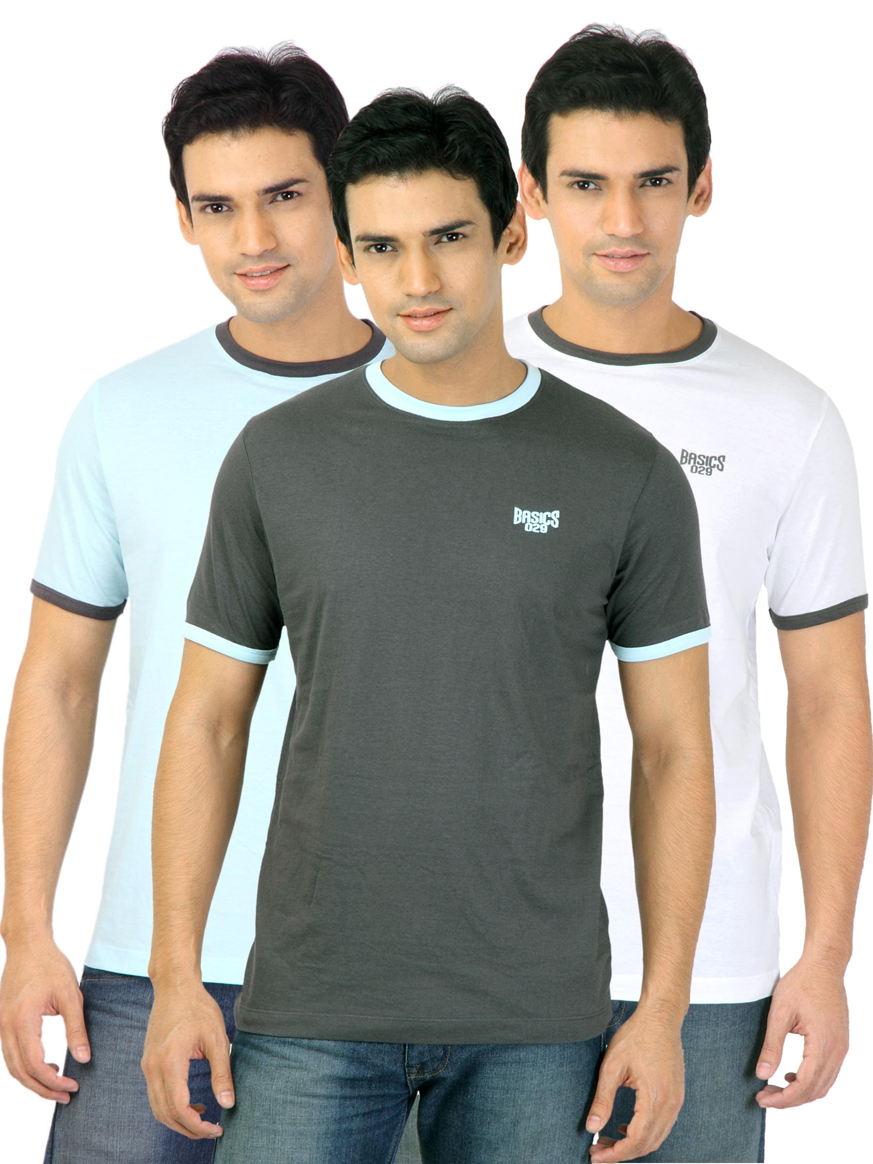 Basics Men Pack Of 3 T-shirts