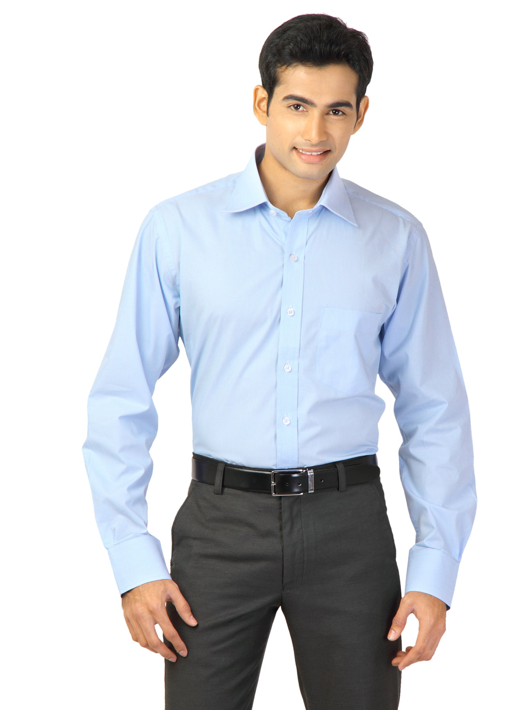 Genesis Blue Striped Formal Shirt