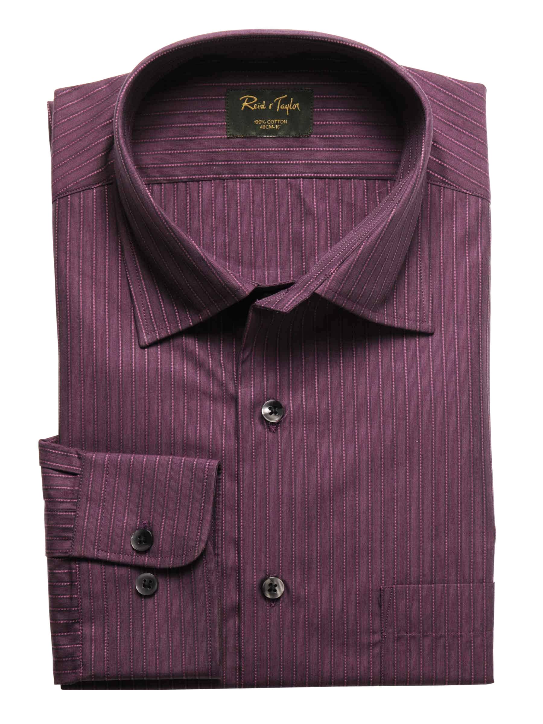 Reid & Taylor Men Check Purple Shirts