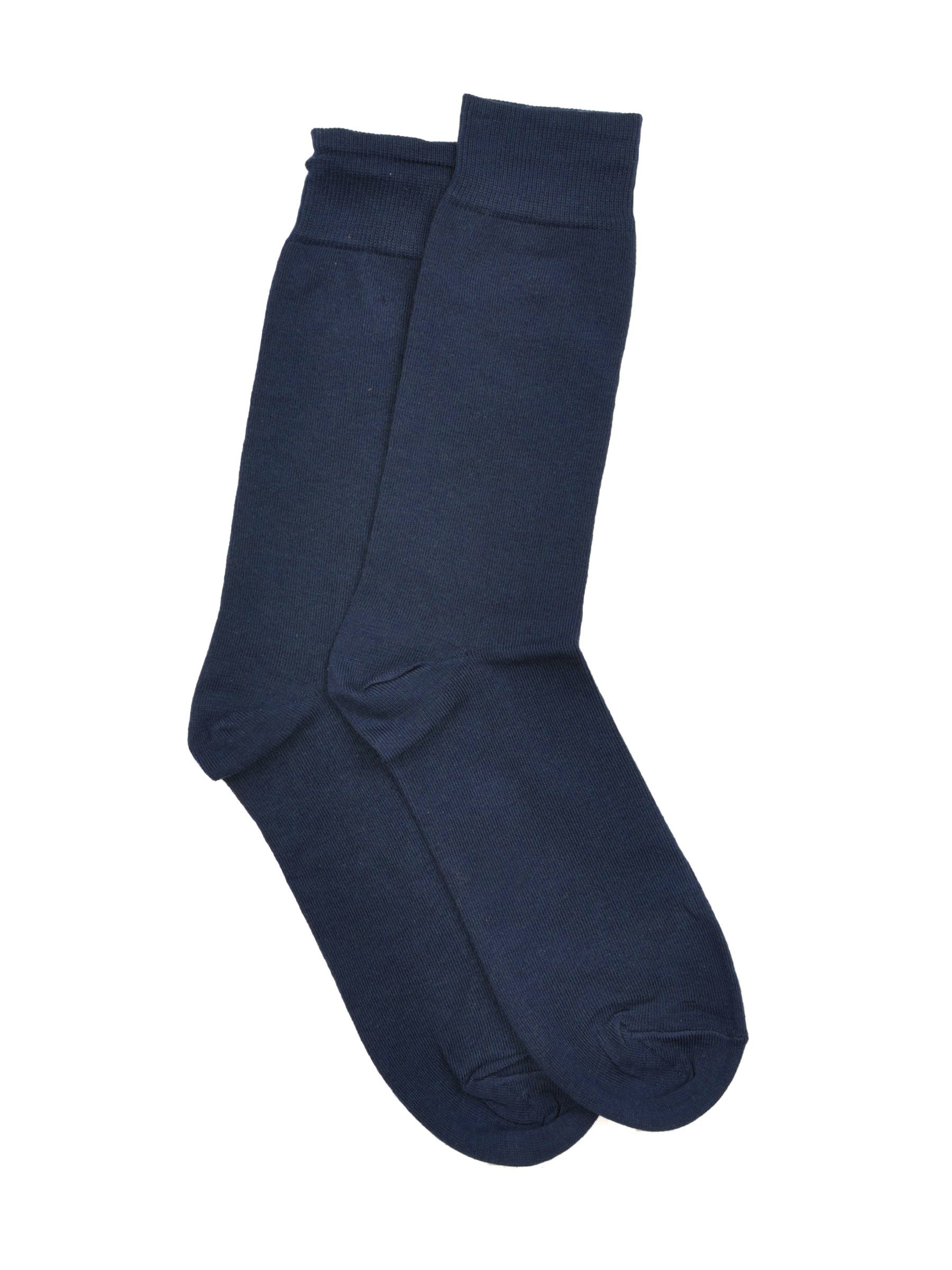 Reid & Taylor Men Solid  Navy Blue Socks