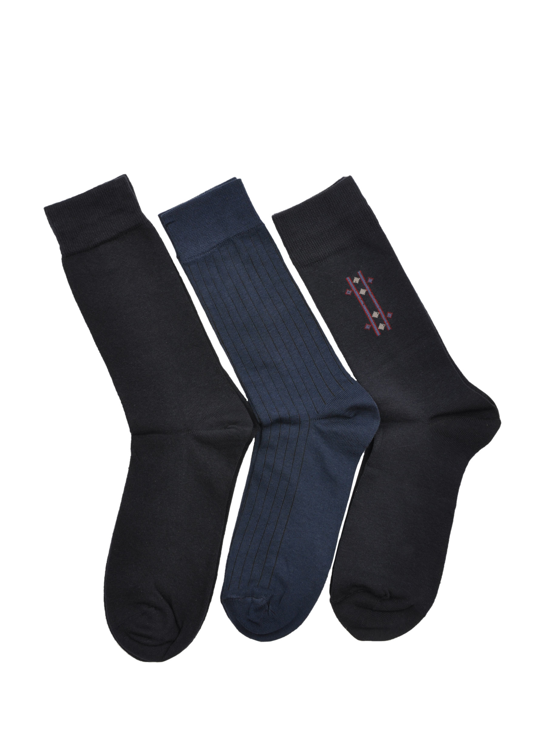 Reid & Taylor Men Solid Blue Socks