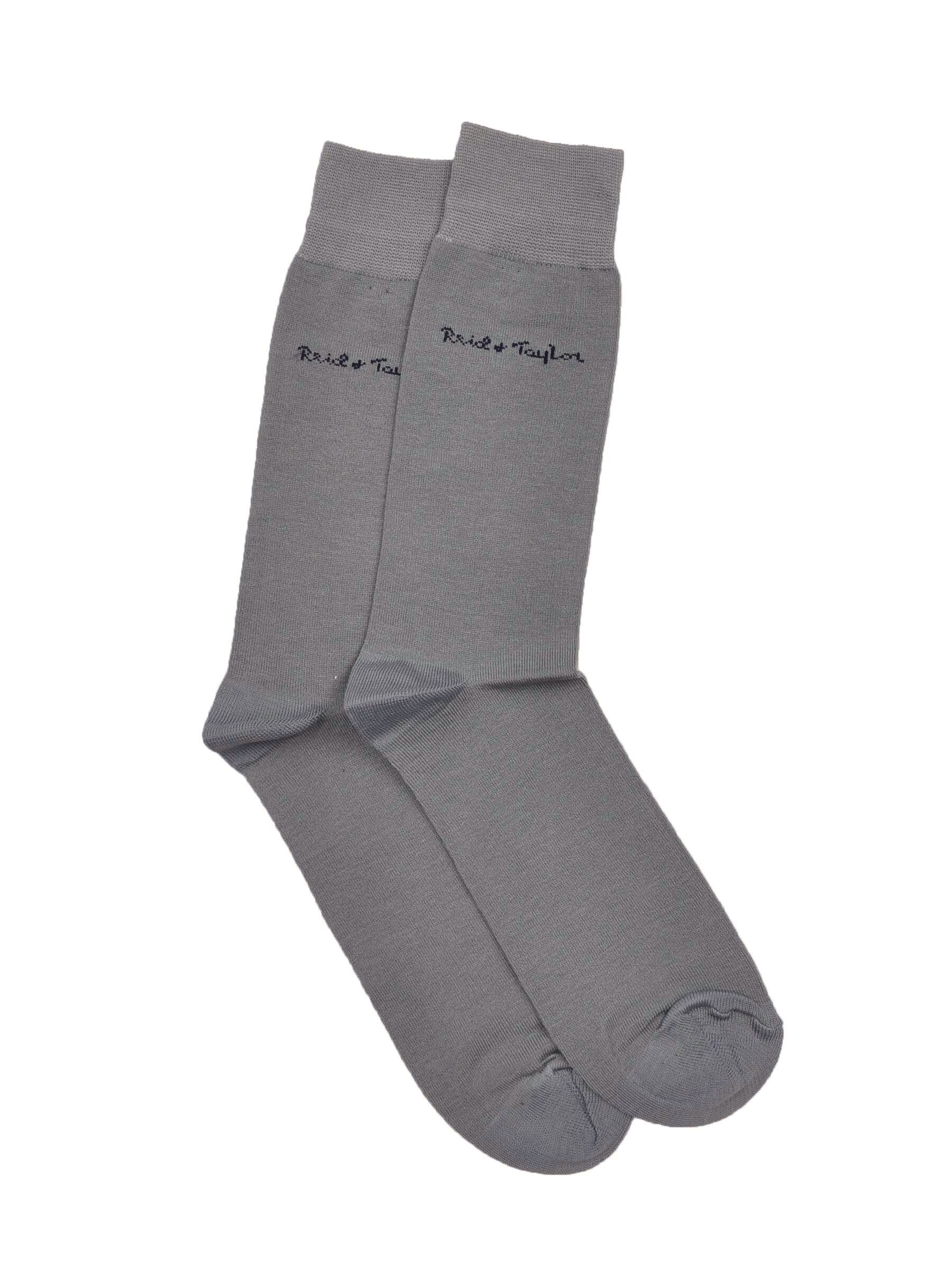 Reid & Taylor Men Solid Grey Socks