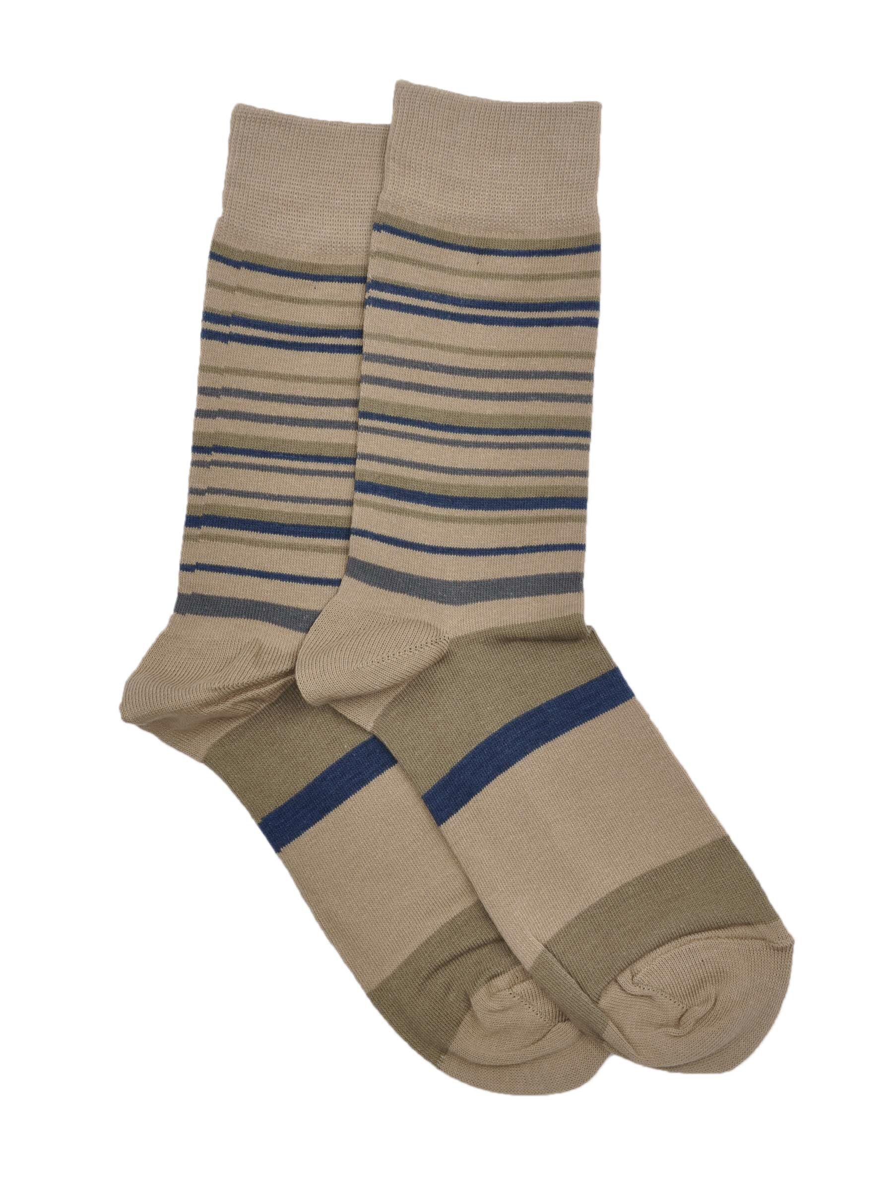 Reid & Taylor Men Stripes Beige Socks