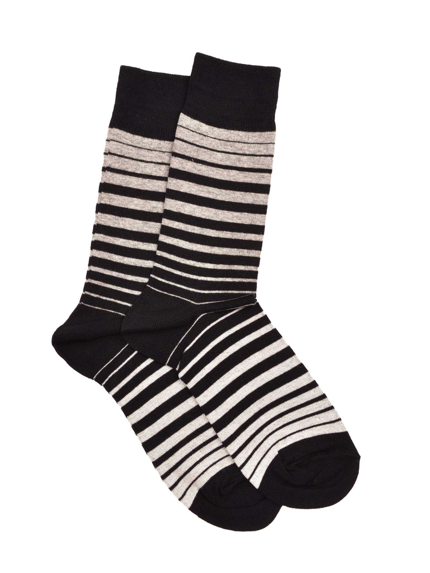 Reid & Taylor Men Stripes Black Socks