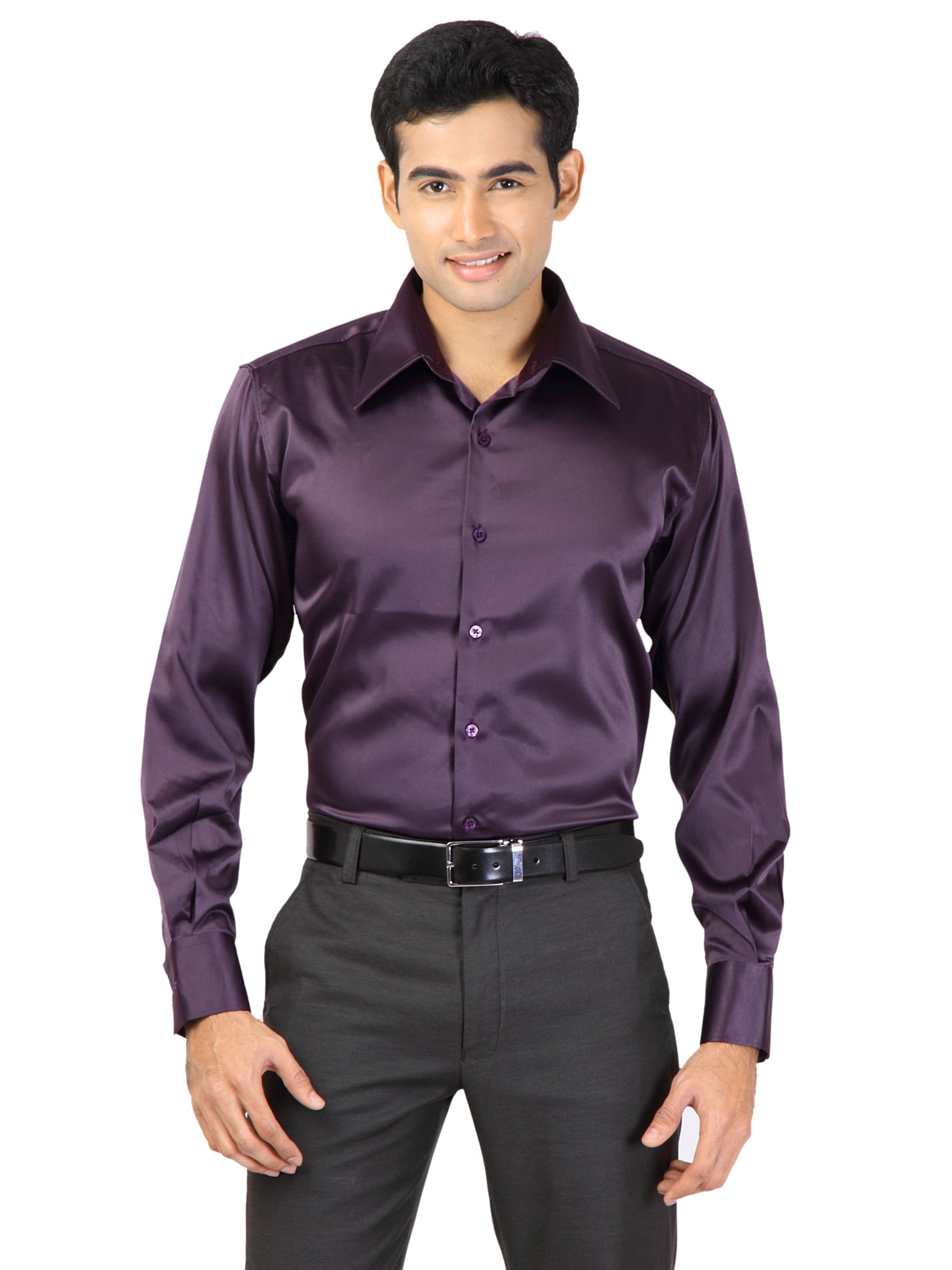 Genesis Purple Casual Shirt